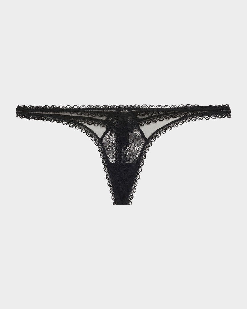 Dahlia Scalloped Lace Thong 1