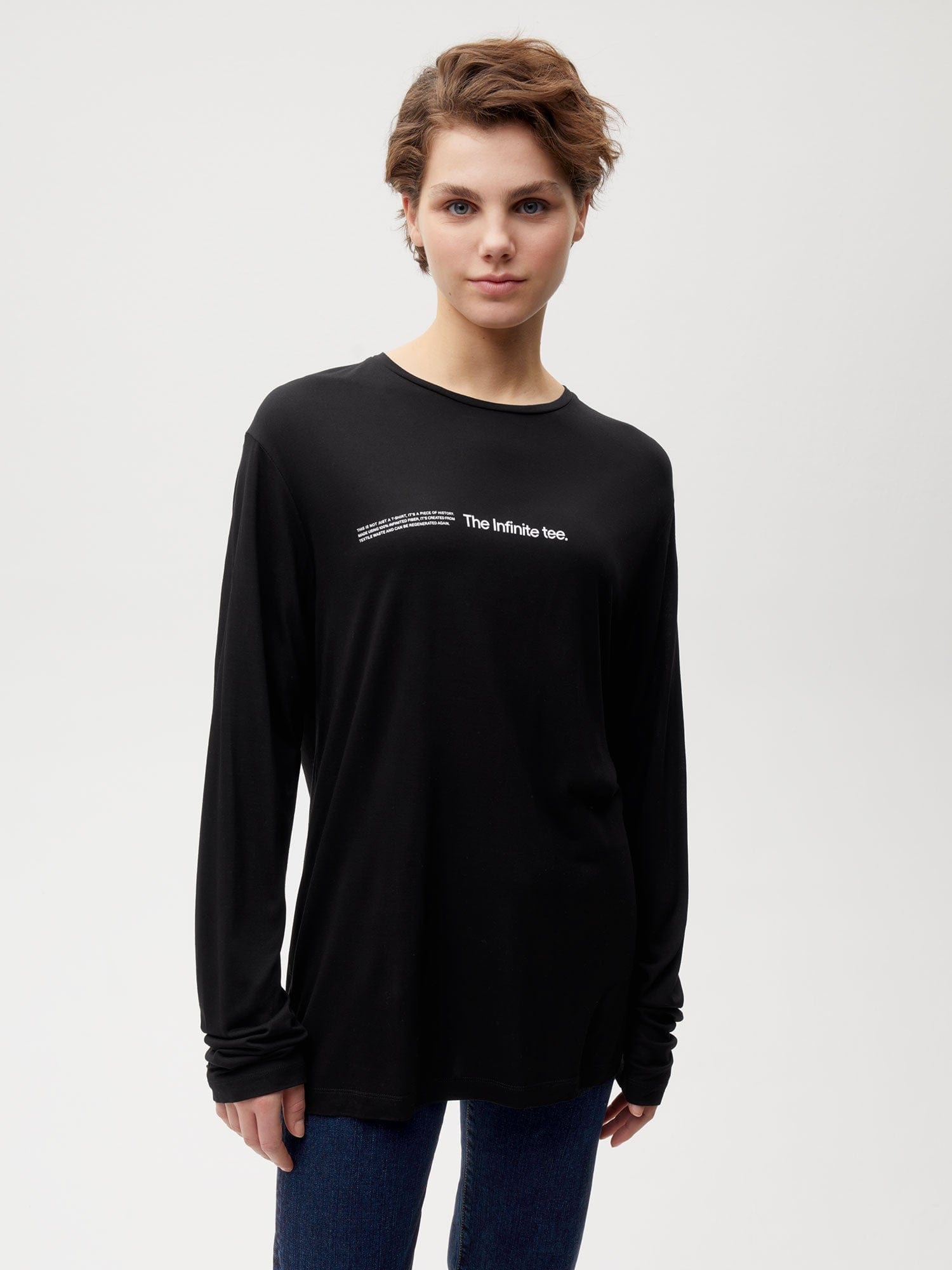 Womens PANGAIA LAB Infinited Fiber Long Sleeve T-shirt - Black - 2