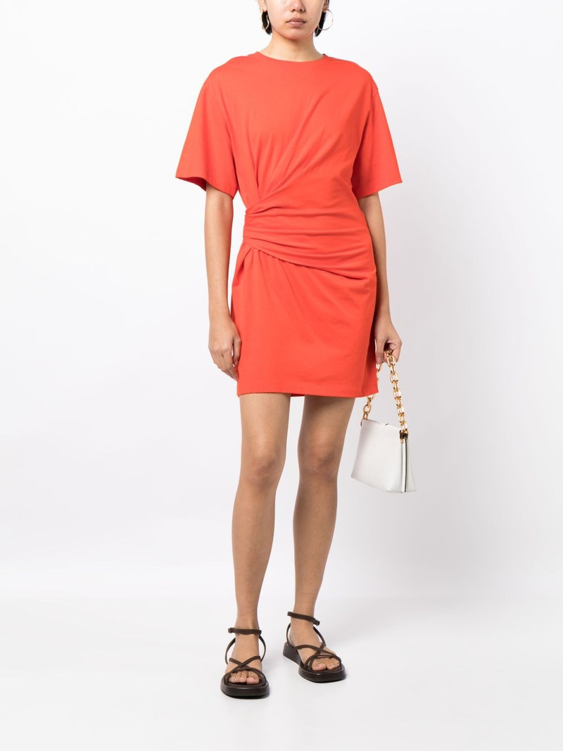 FRAME short-sleeve ruched-detail minidress outlook