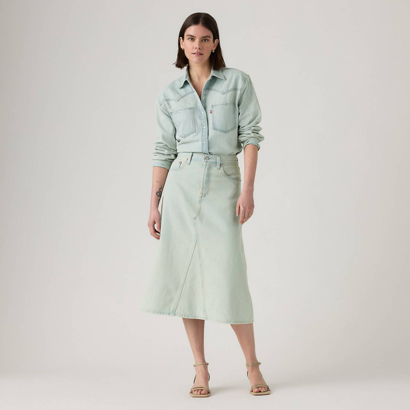 HIGH-RISE A-LINE DECON SKIRT 2