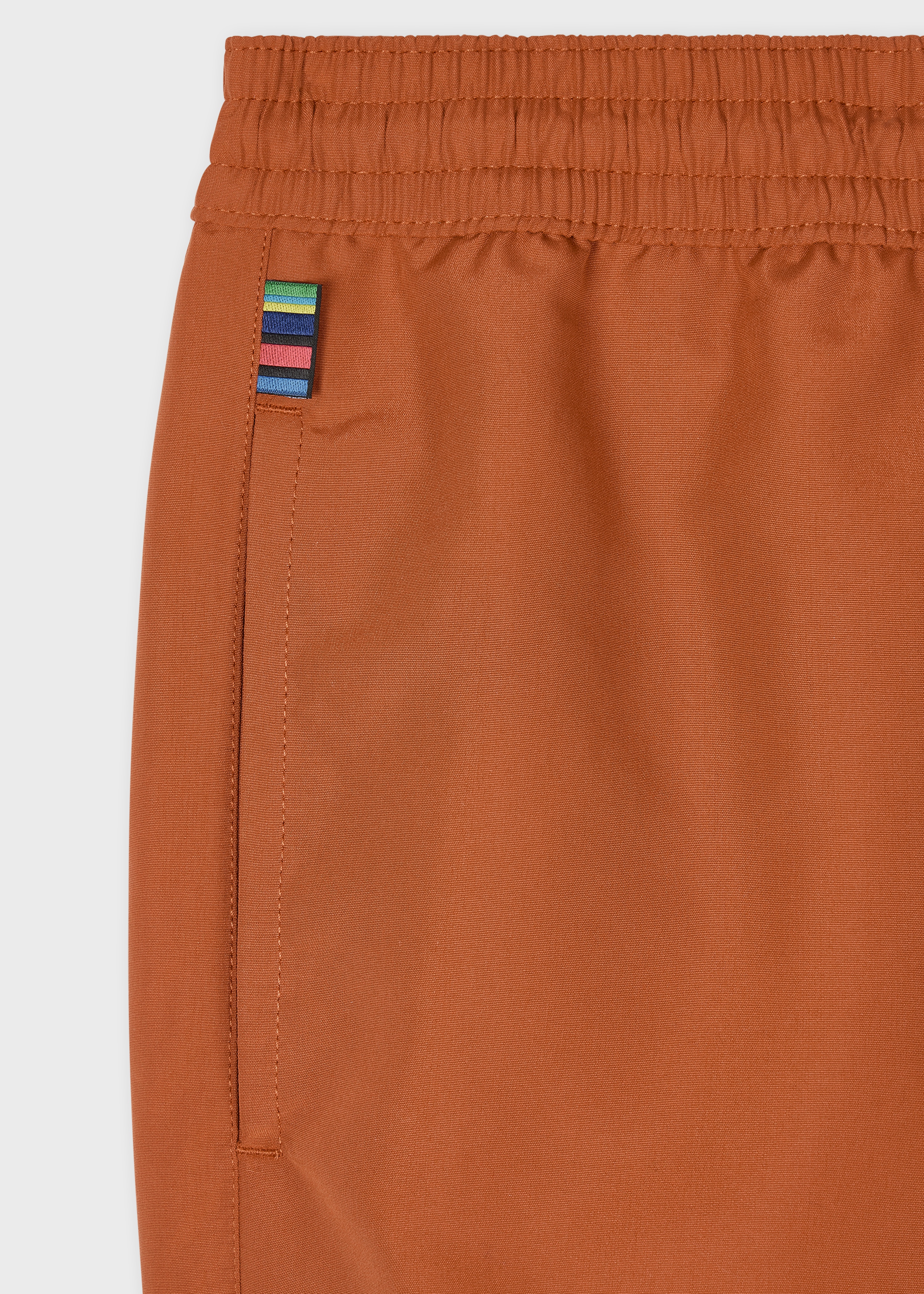 Rust Orange Zebra Logo Swim Shorts - 3