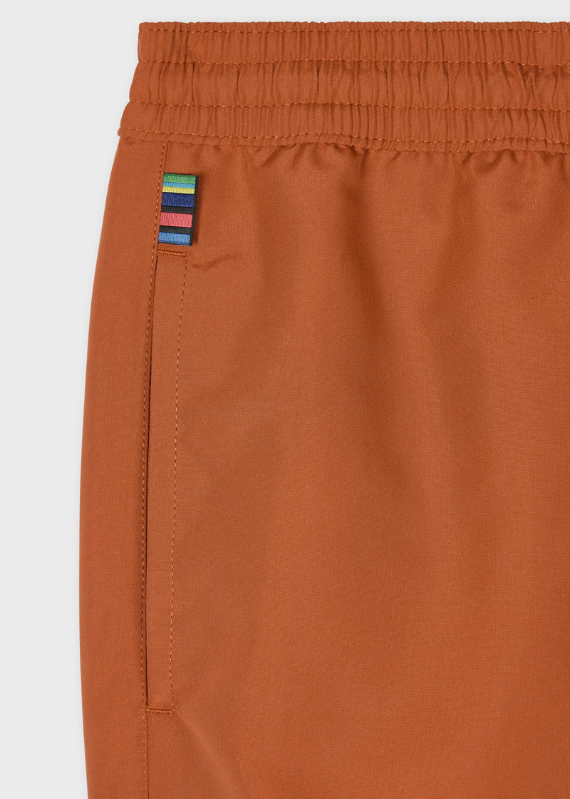 Rust Orange Zebra Logo Swim Shorts 3