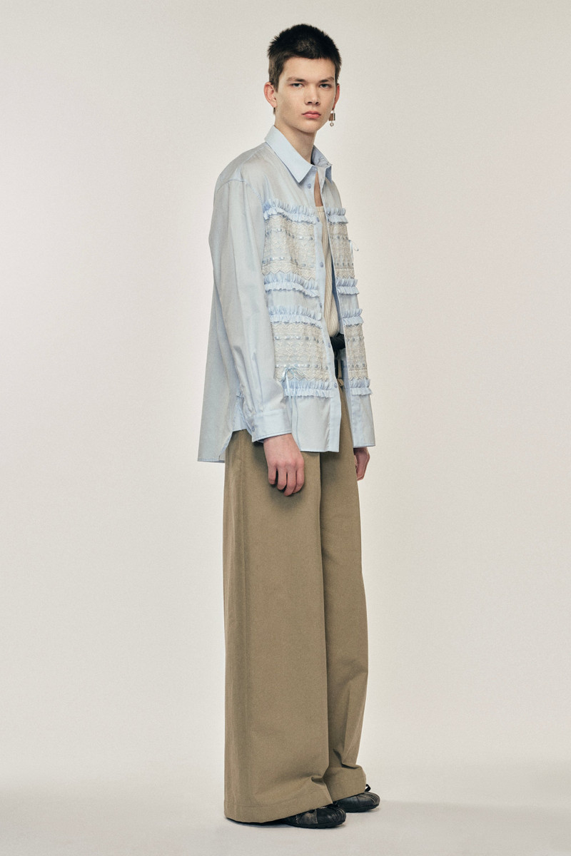 Simone Rocha Lace Ribbon Trim Easy Shirt outlook