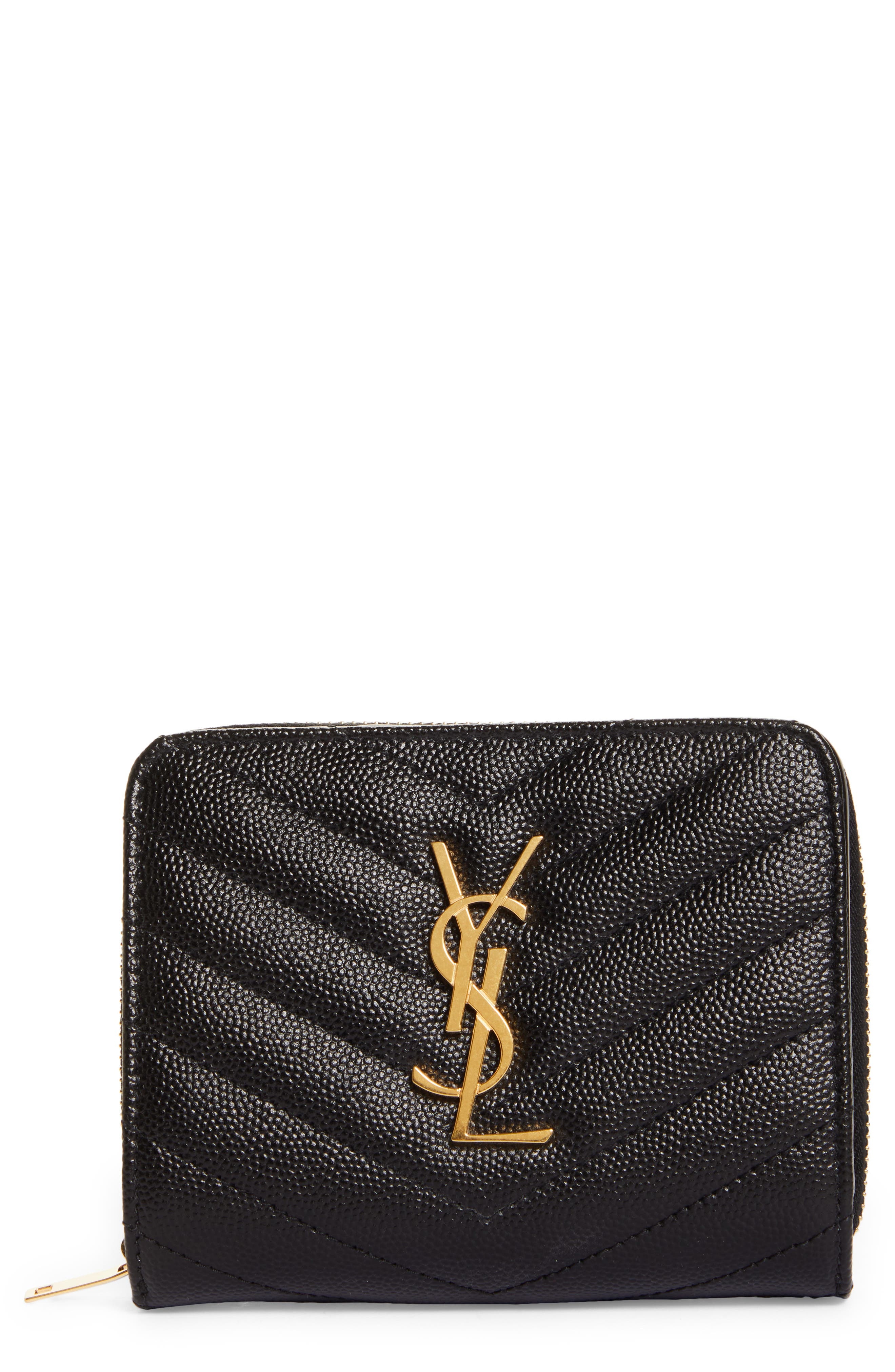 SAINT LAURENT Saint Laurent Monogram Matelassé Leather Wallet in