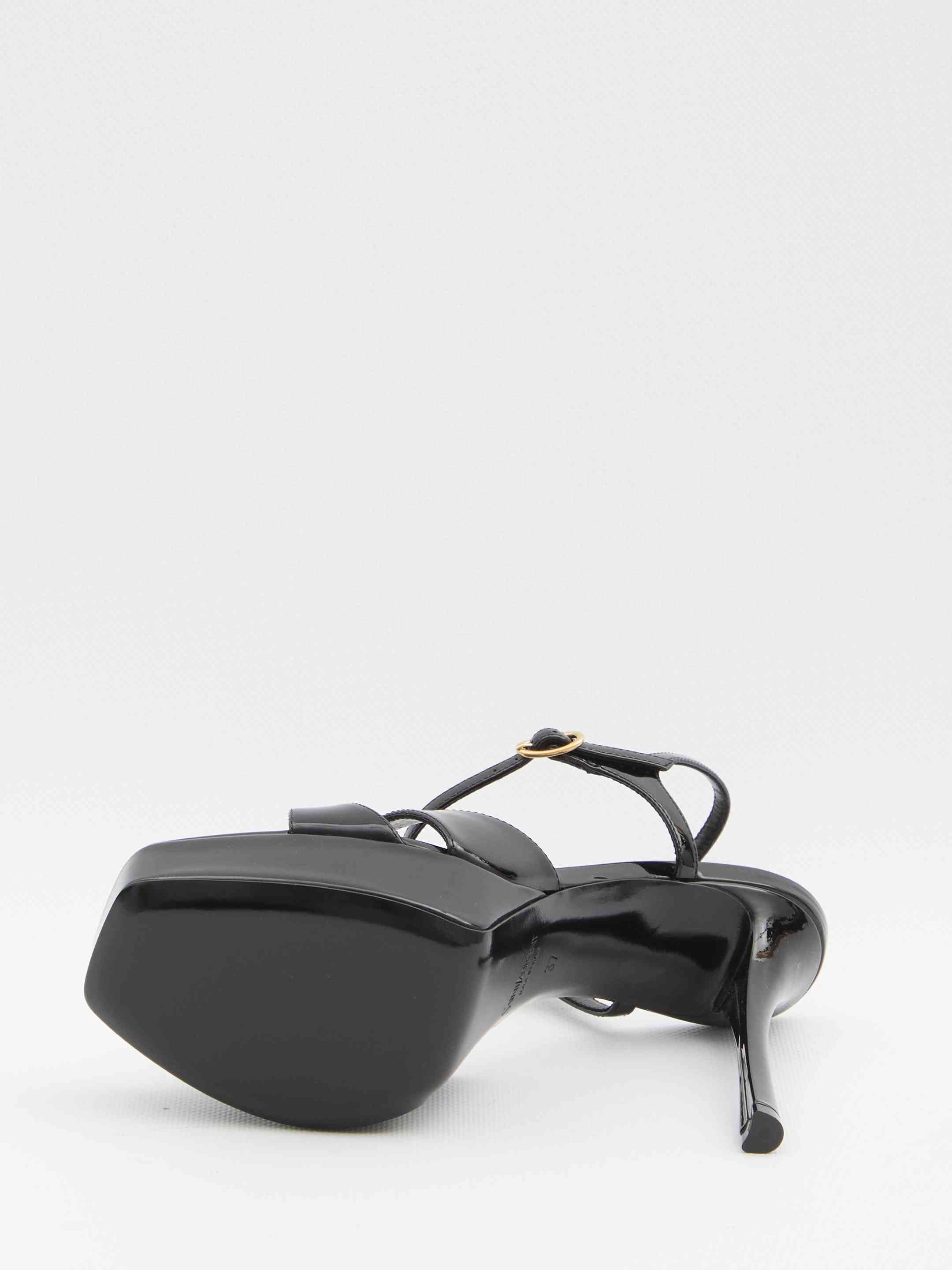 Saint Laurent Women Black Leather Sandals - 4
