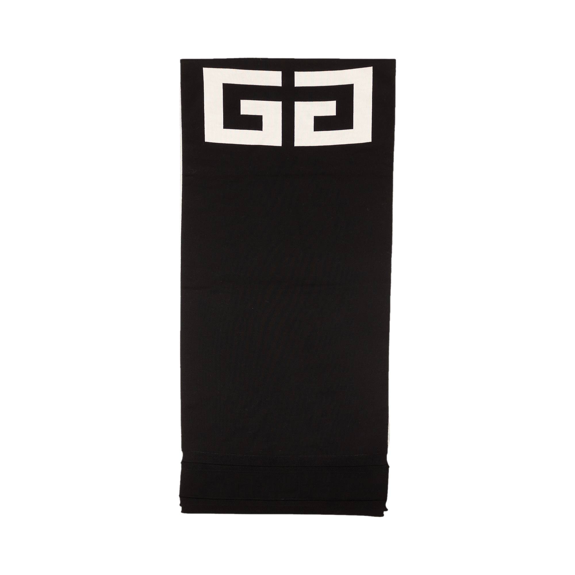 Givenchy Logo 4G Wool Scarf 'Black/White' - 1