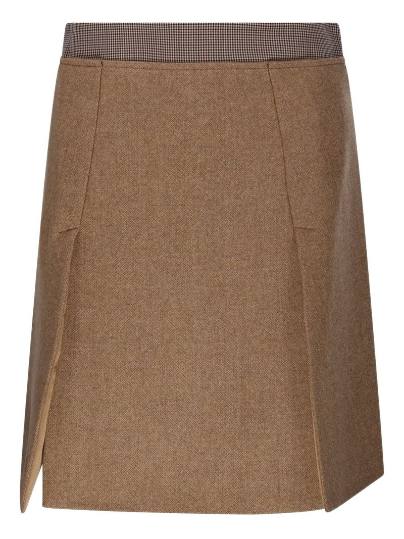 checked-waistband midi skirt 1
