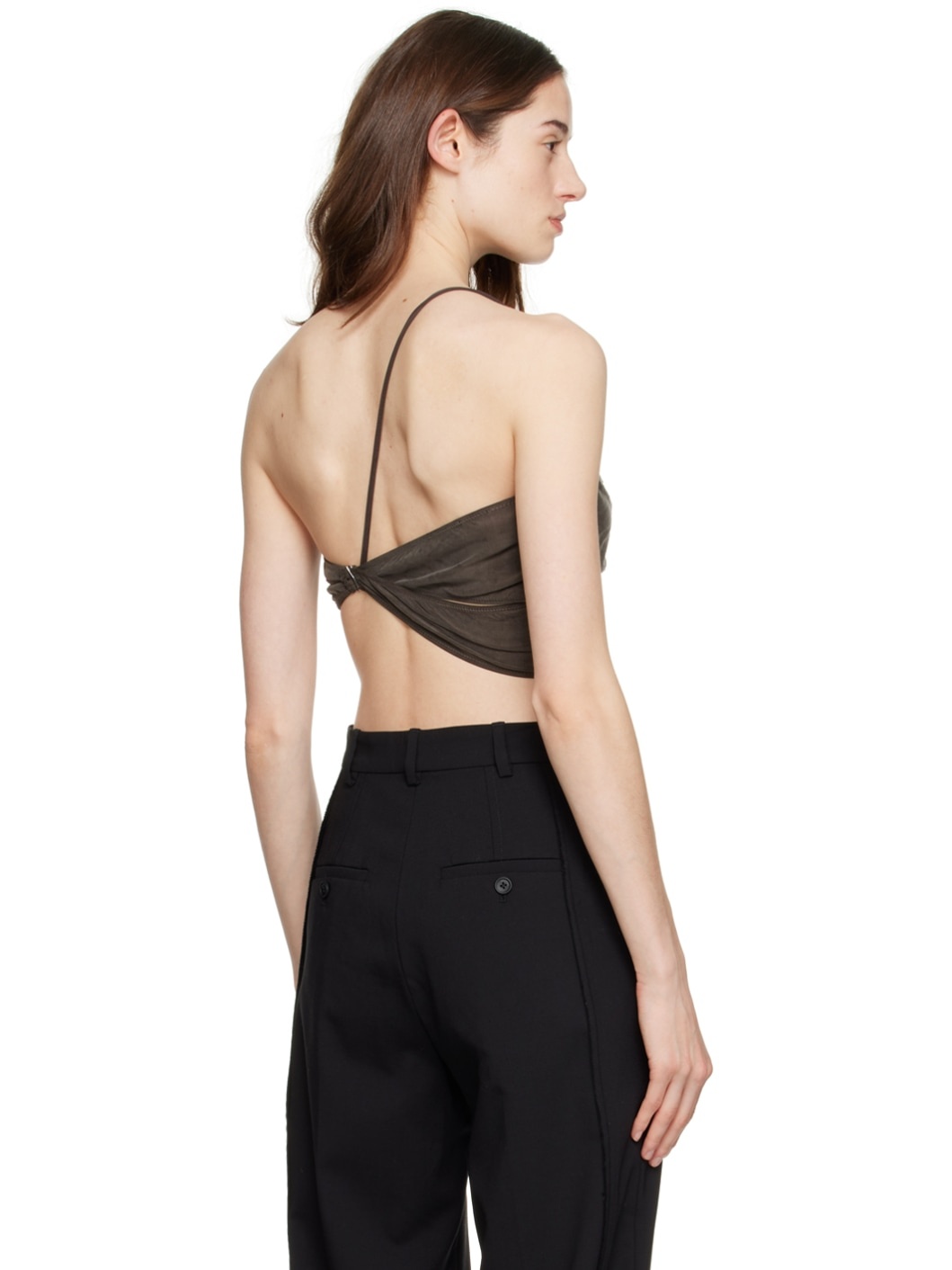 Brown Le Raphia 'Le Bandeau Espelho' Camisole - 3