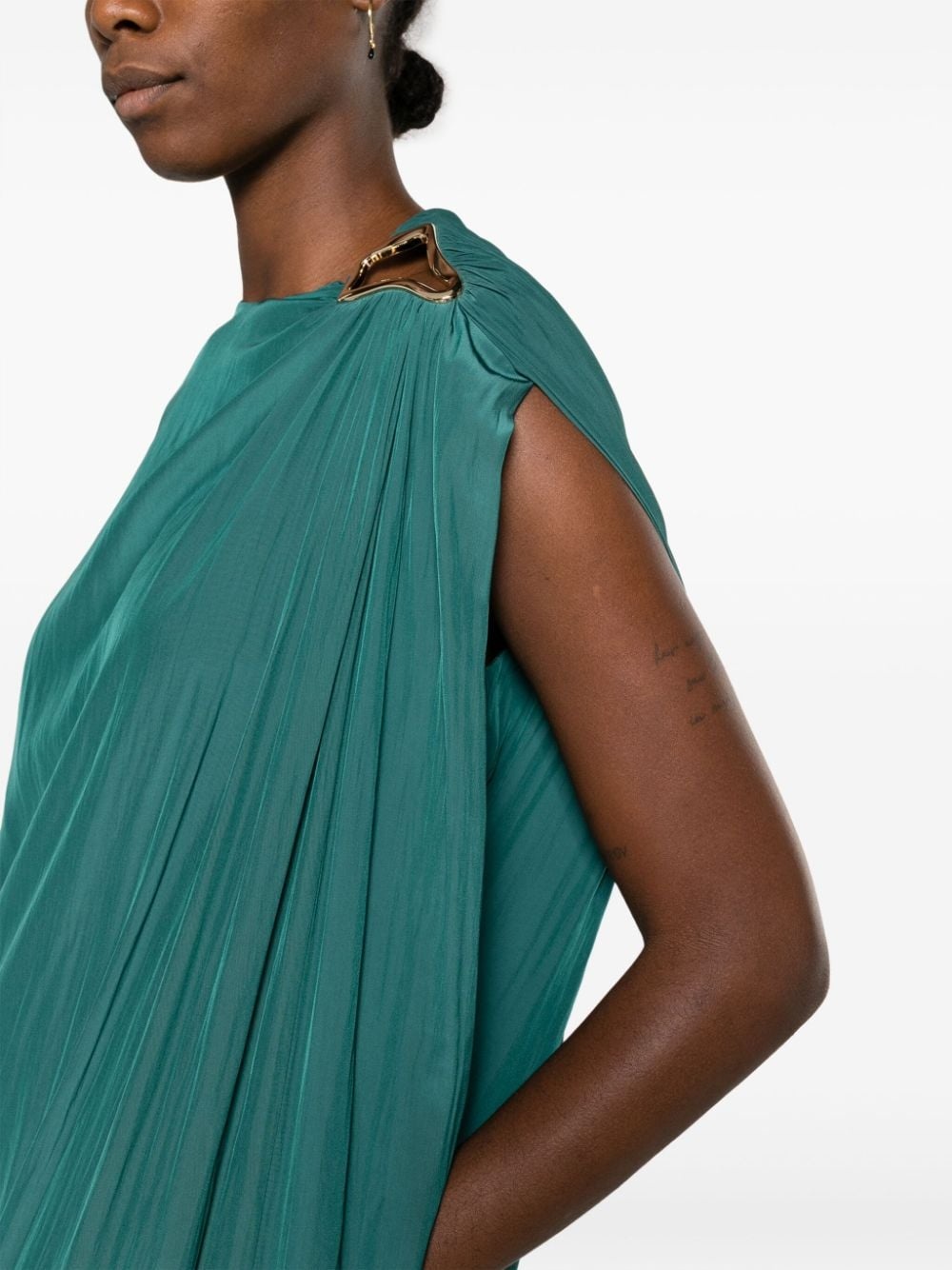 ring-detail midi dress - 5