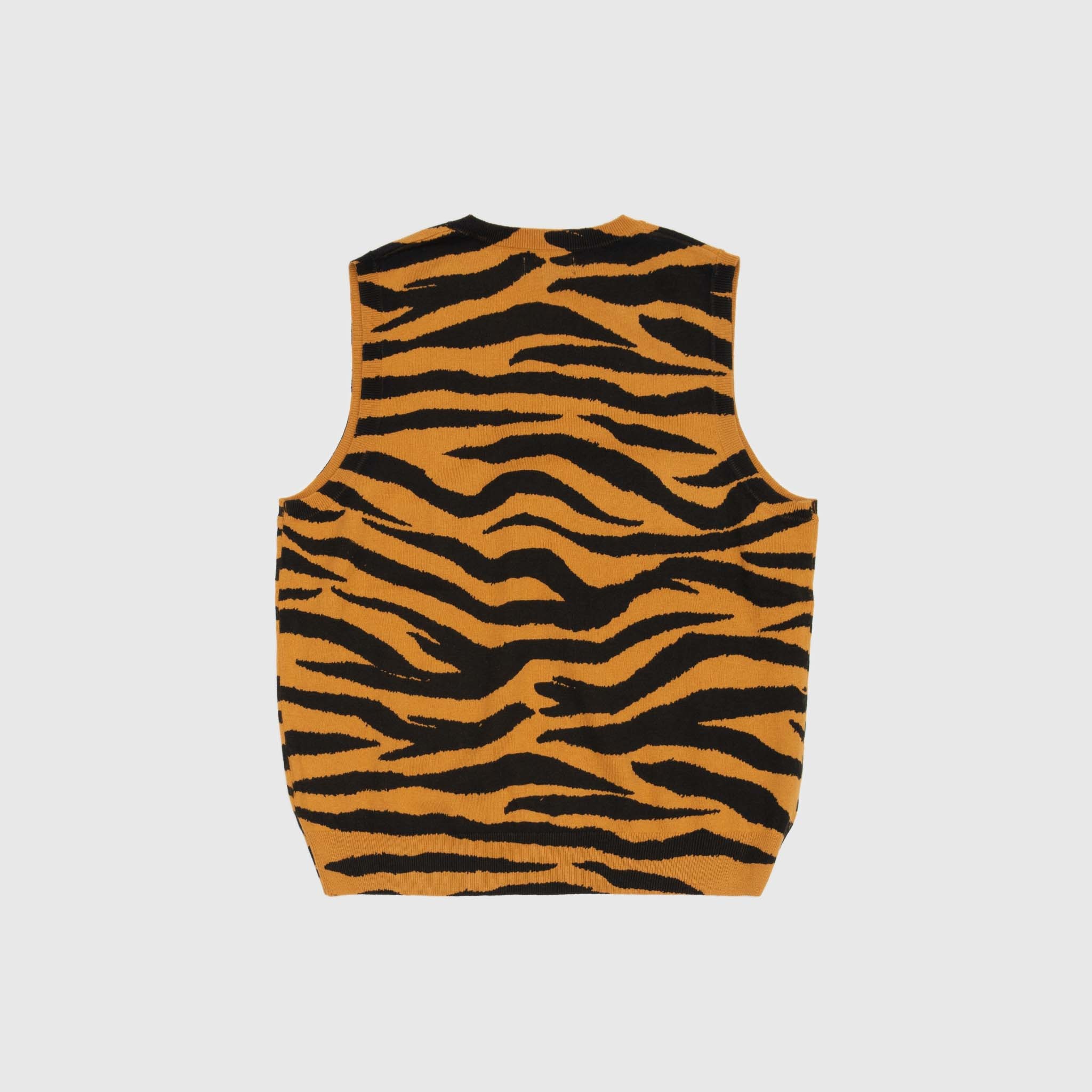 TIGER PRINTED SWEATER VEST - 3