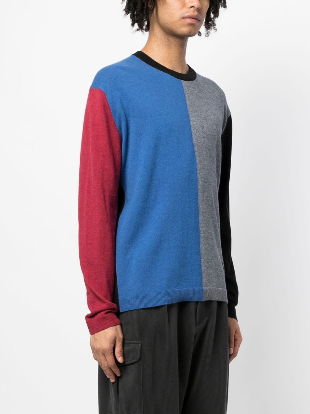 colour-block knitted jumper - 3