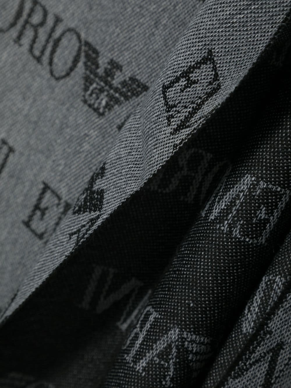 monogram-pattern knitted scarf - 3