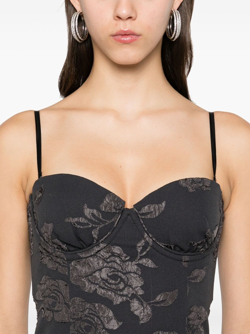 cloqué-effect mini dress - 5