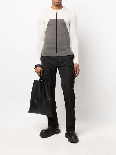 Rick Owens panelled virgin-wool jumper outlook