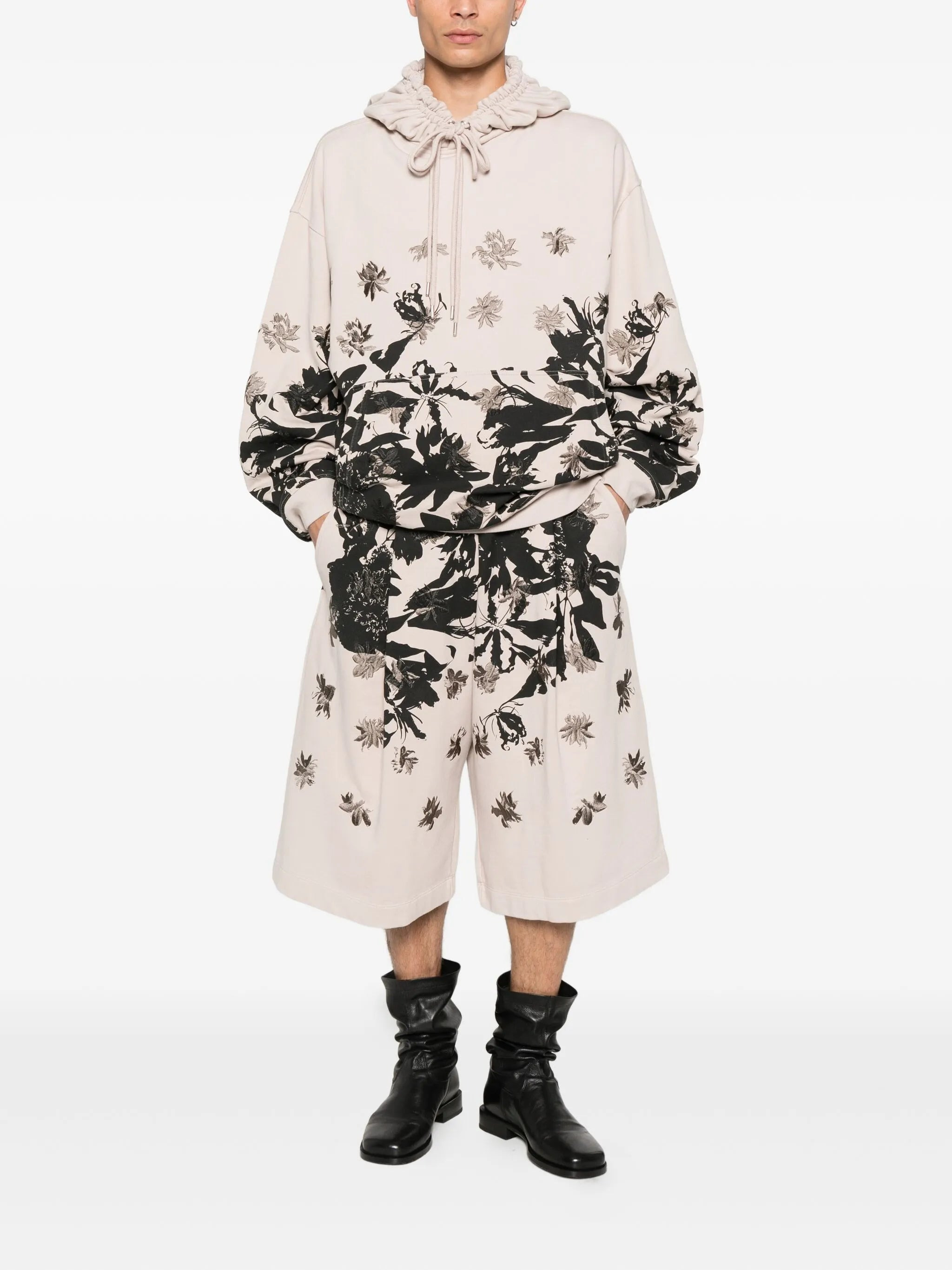Dries Van Noten Floral-print Pleated Shorts - 3