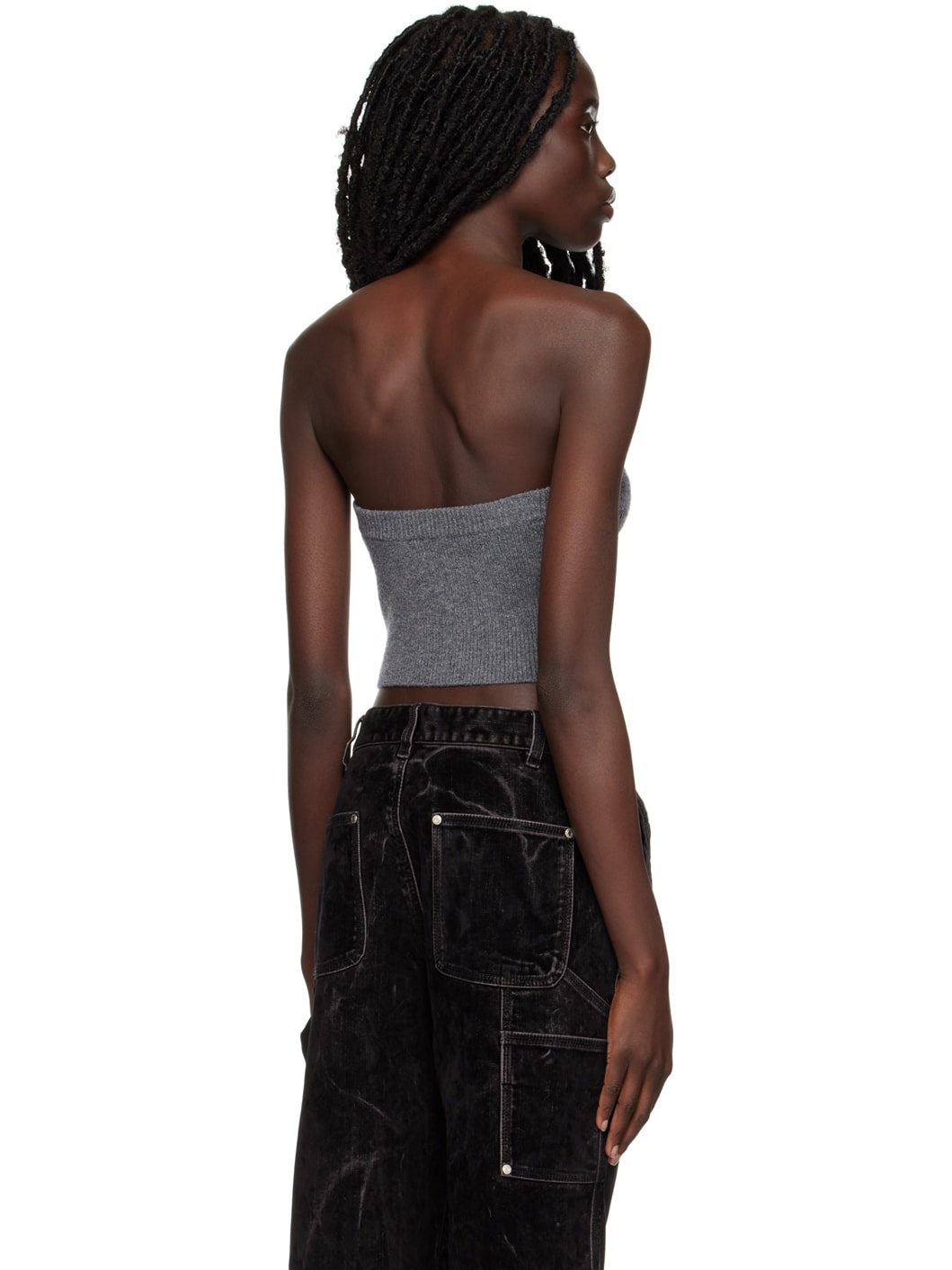 Gray Ribbed Corset - 3
