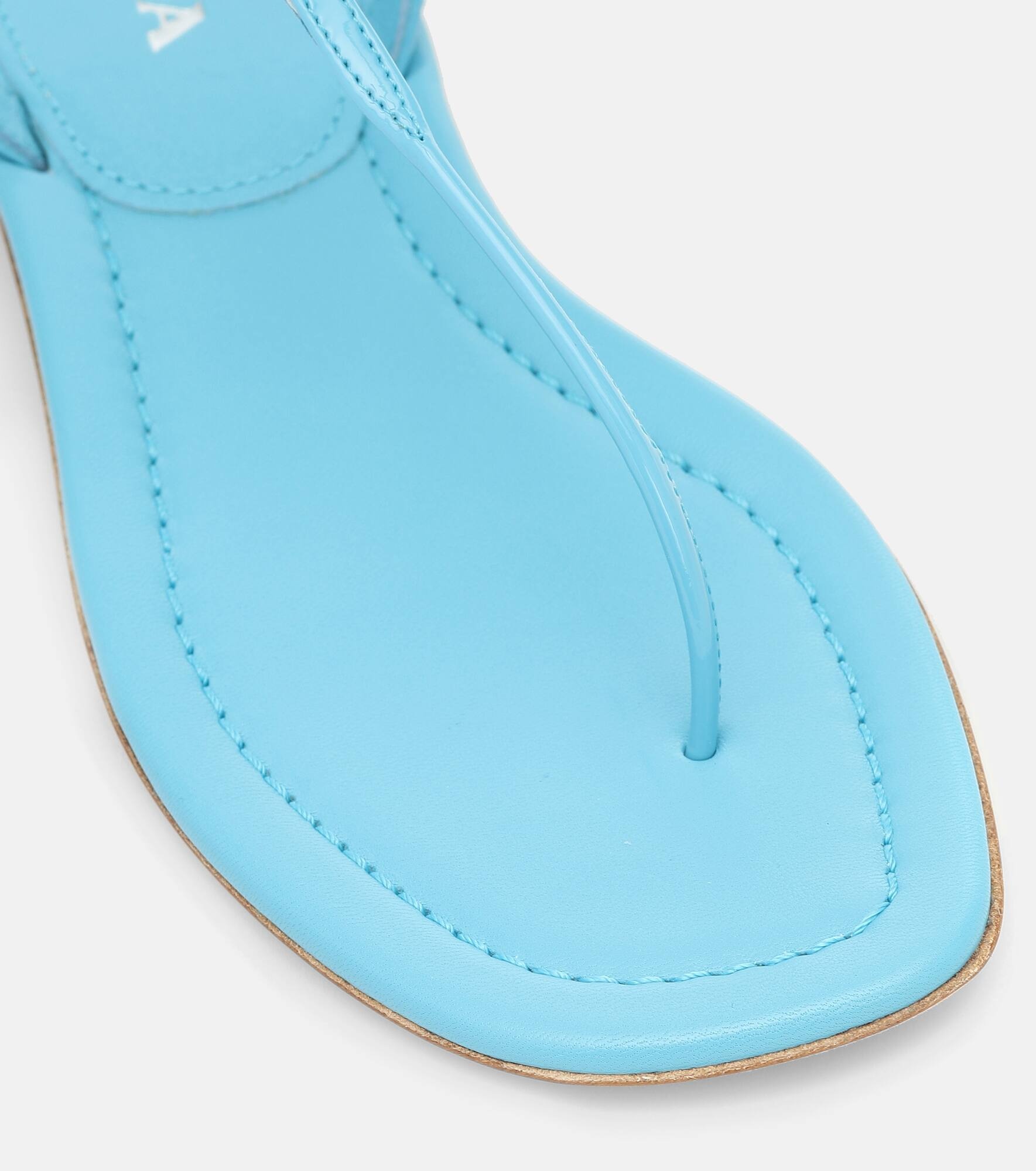 Patent leather thong sandals - 6