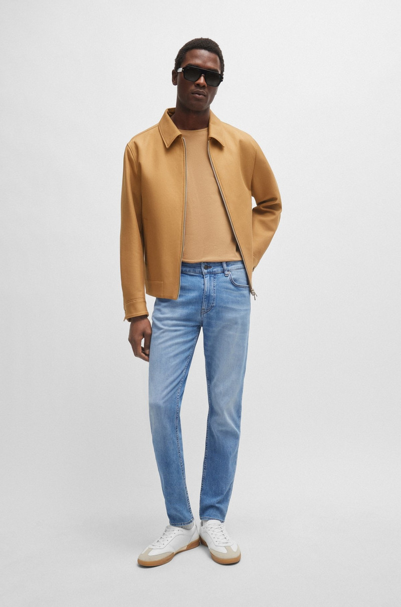 BOSS SLIM-FIT JEANS IN BLUE SUPER-SOFT STRETCH DENIM outlook