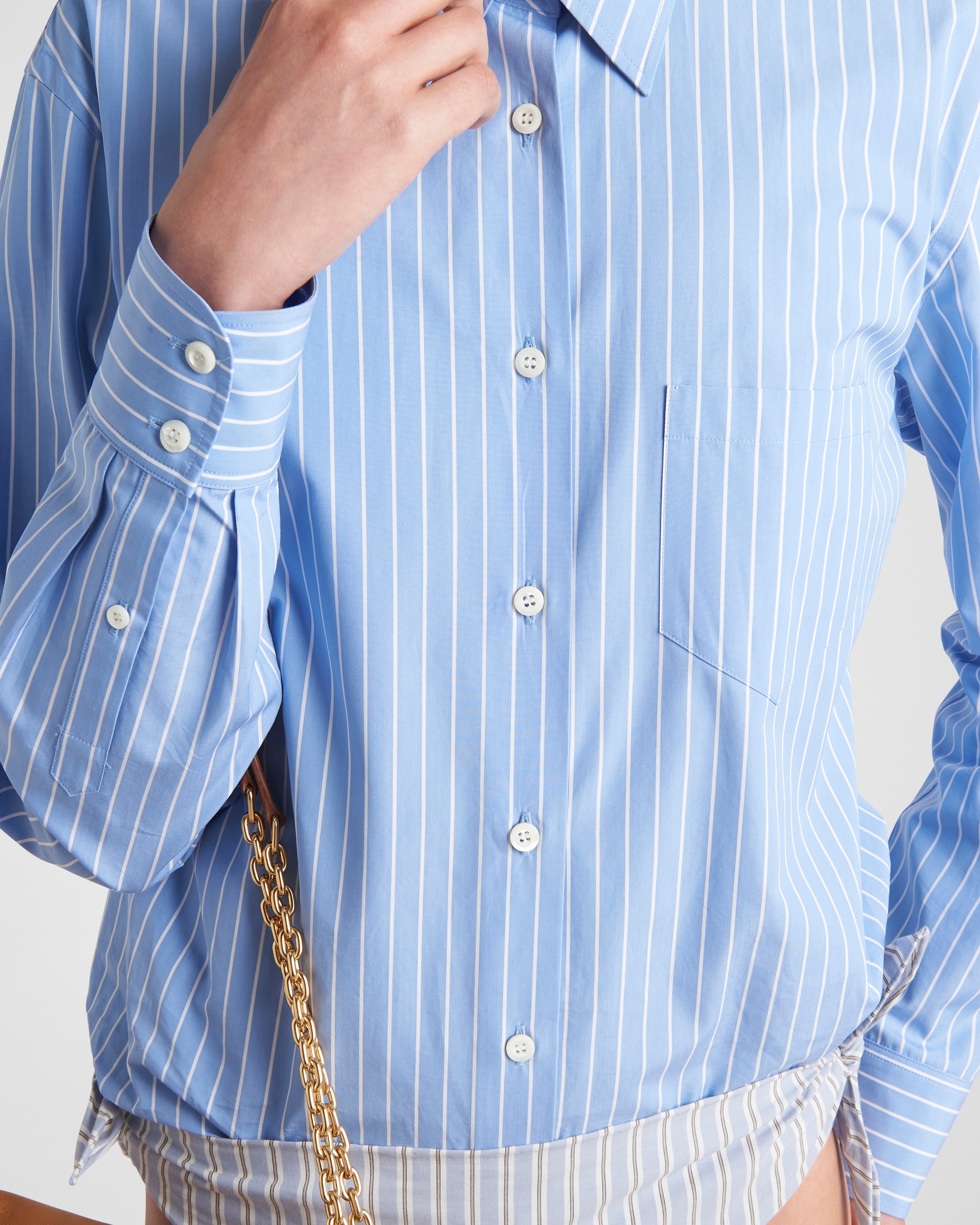 Striped poplin shirt - 3