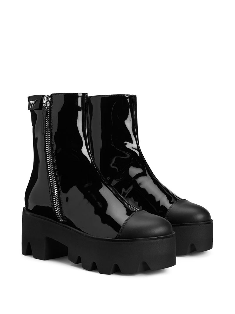 Juliett patent-effect boots - 2