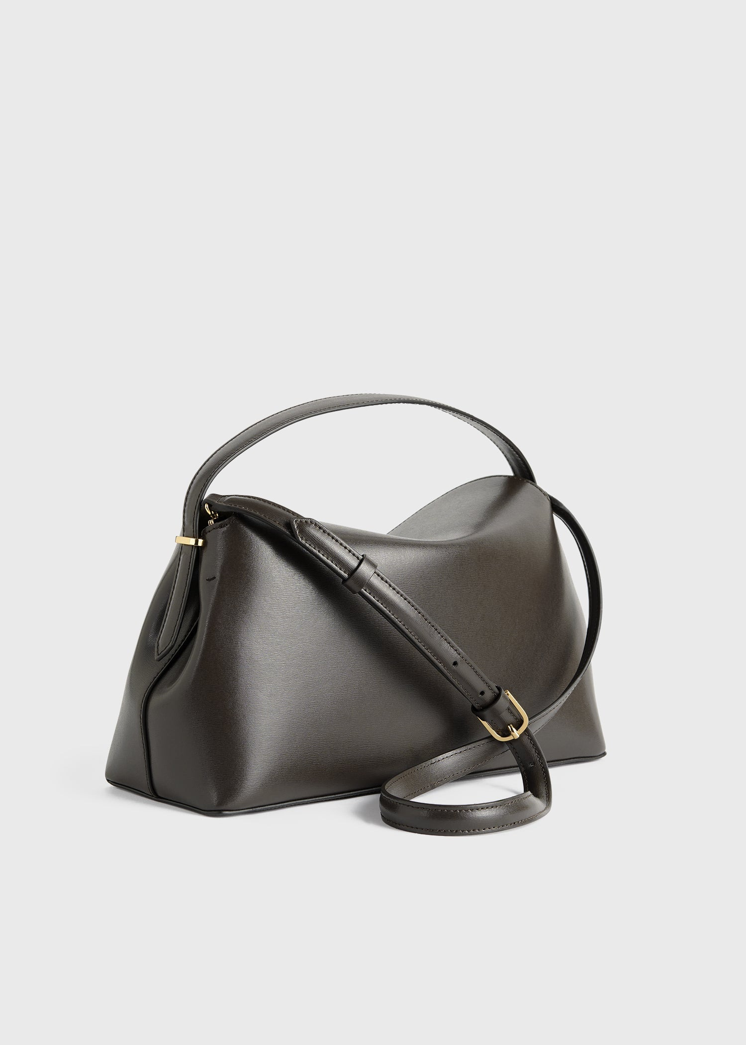 T-Lock leather top handle bark - 4
