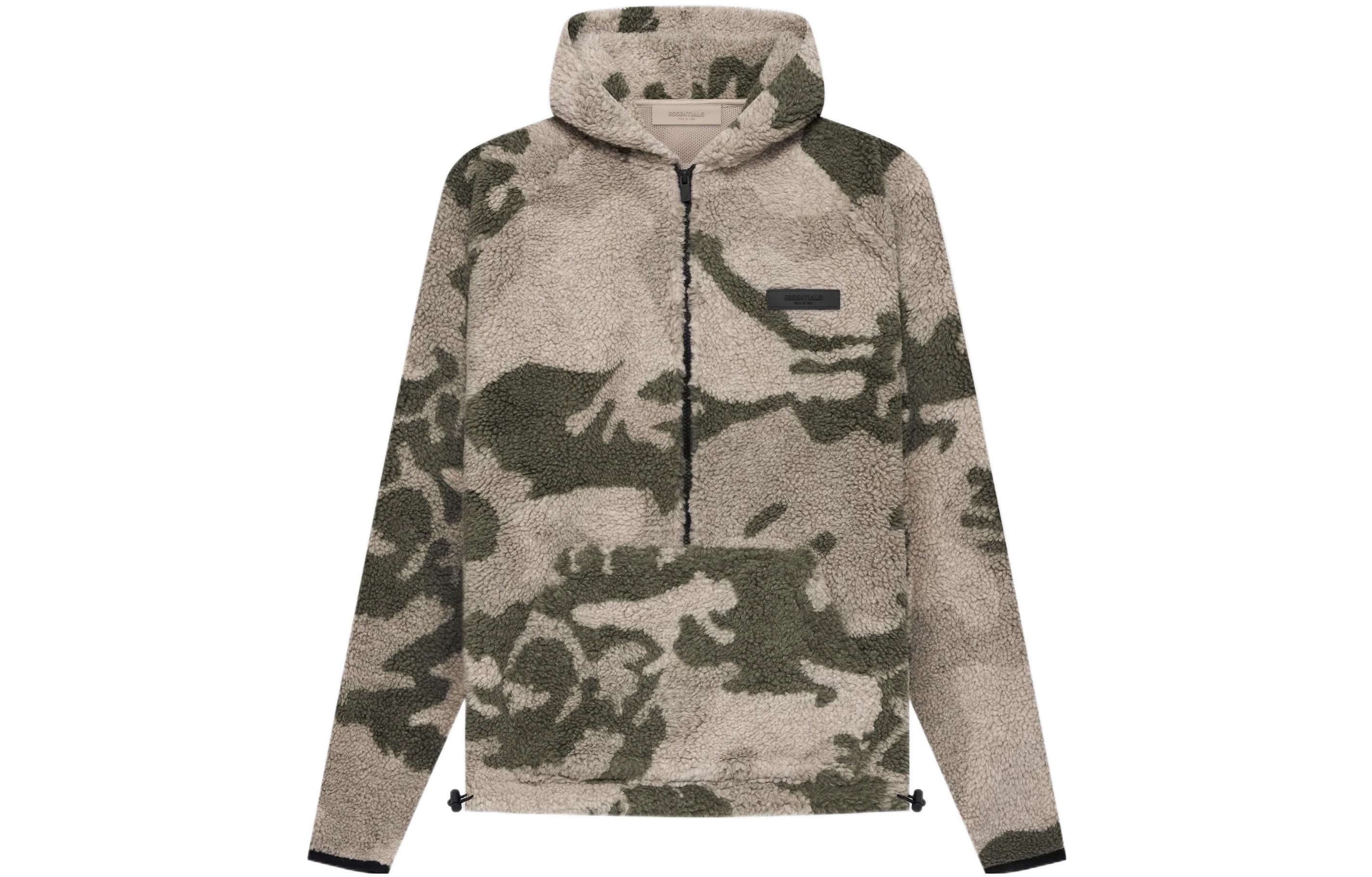 Fear of God Essentials SS22 Polar Fleece Half Zip Hoodie 'Camouflage' FOG-SS22-402 - 2