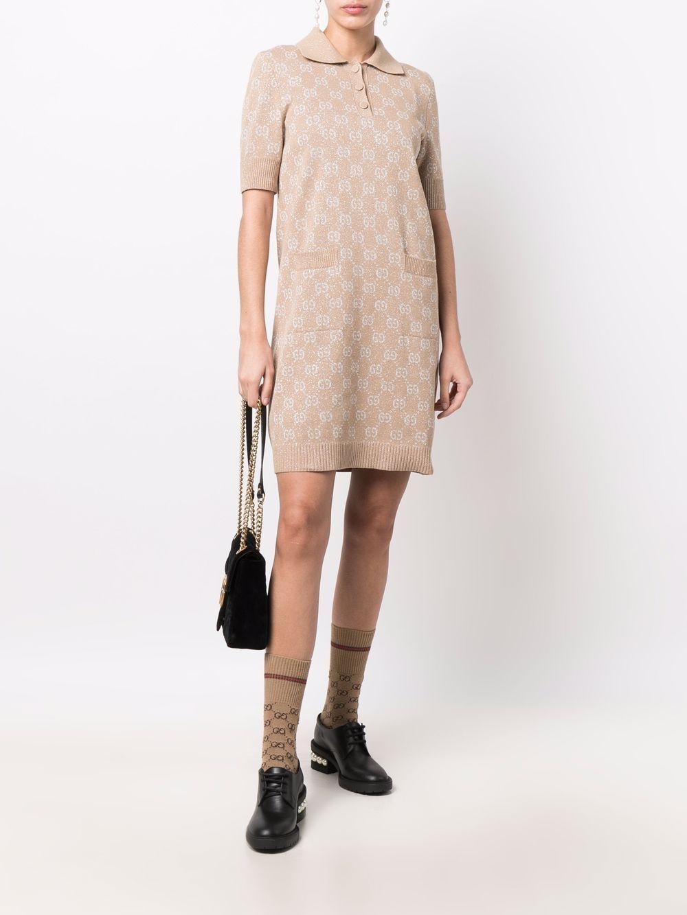 GG-jacquard polo dress - 2