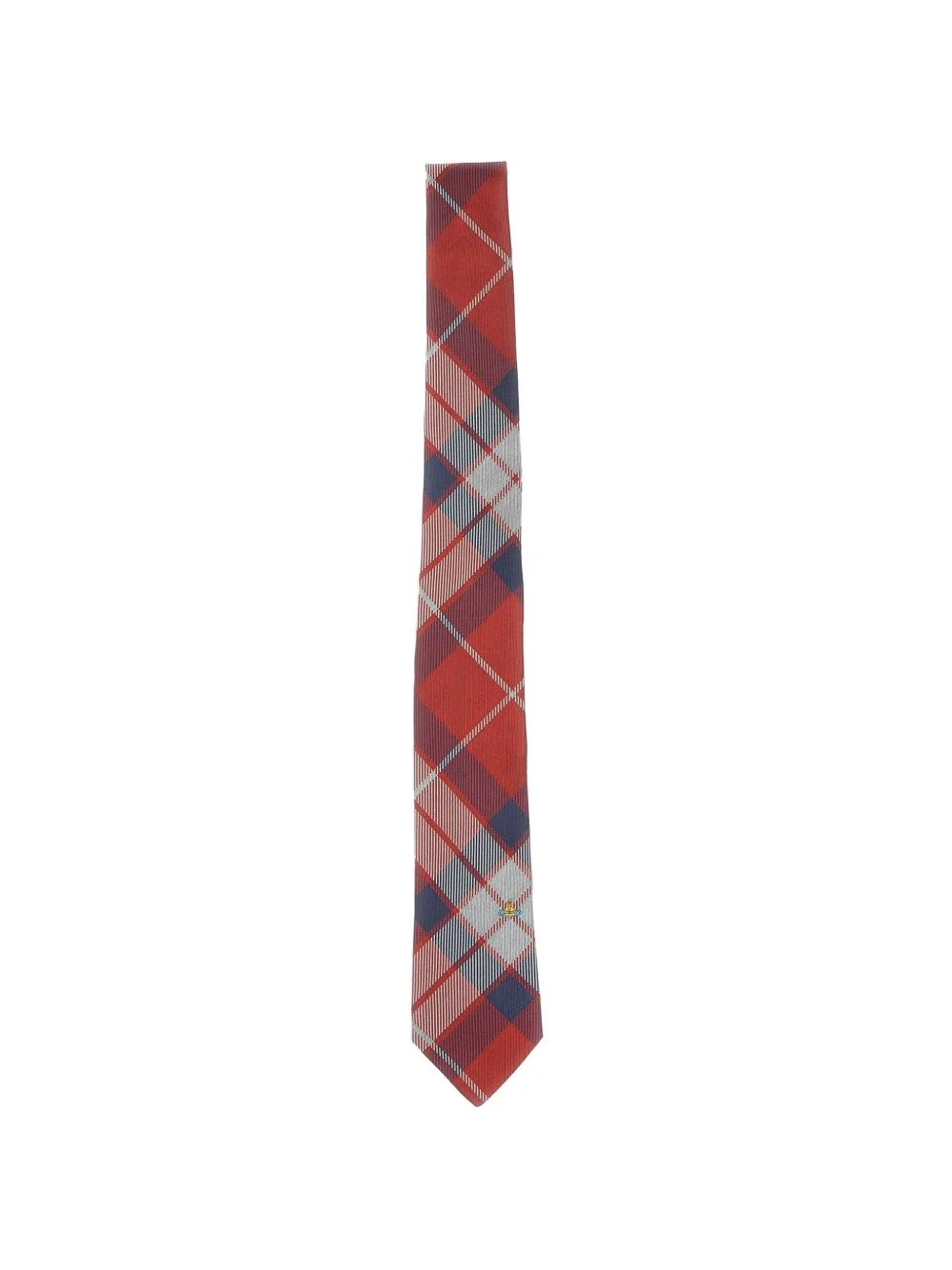 tartan-pattern tie - 1