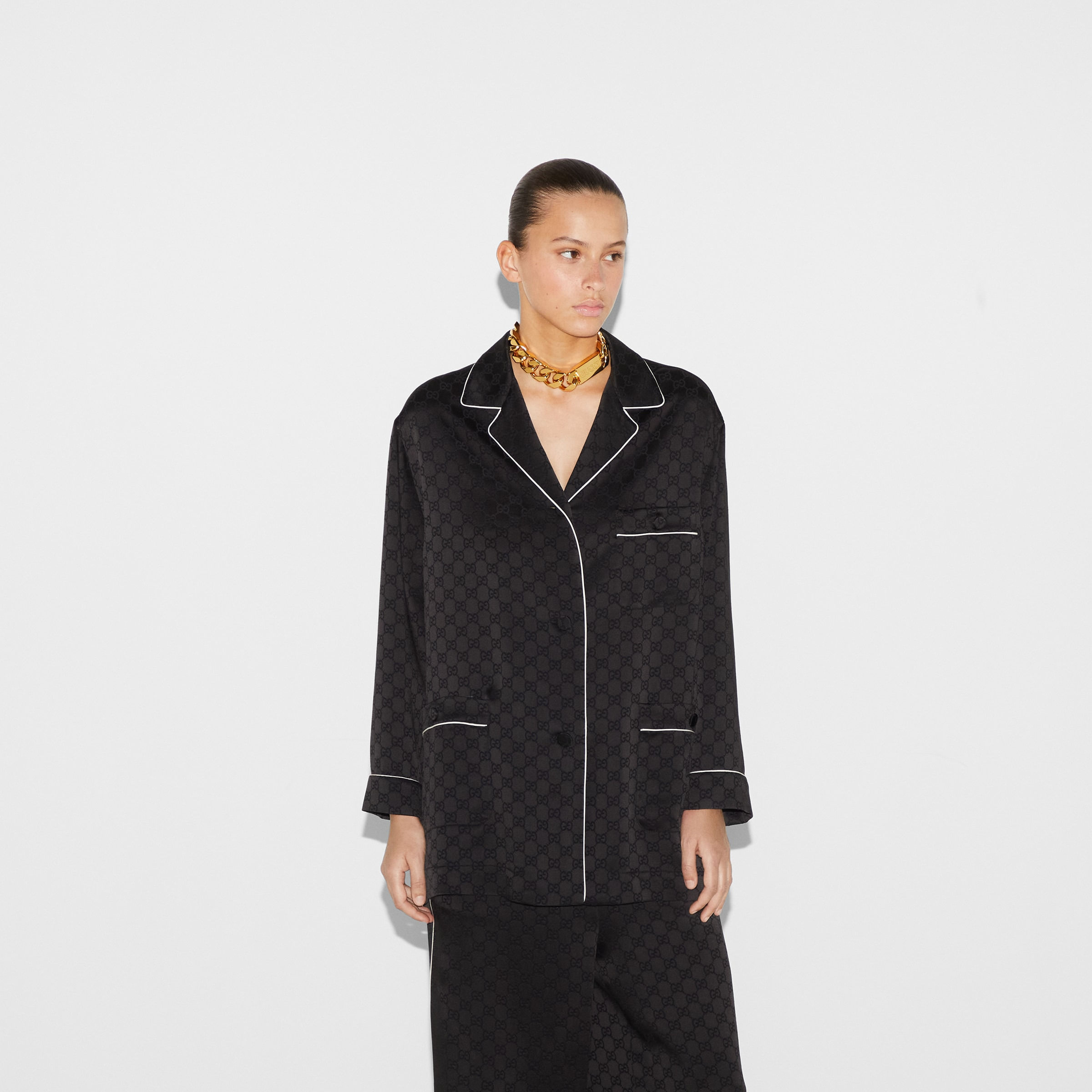 Viscose GG jacquard shirt - 3