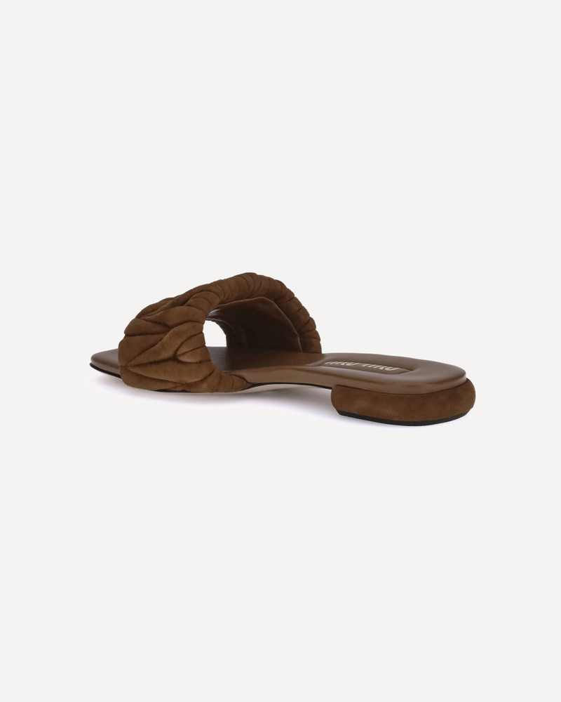 Miu Miu Matelassé nappa leather Sandals outlook