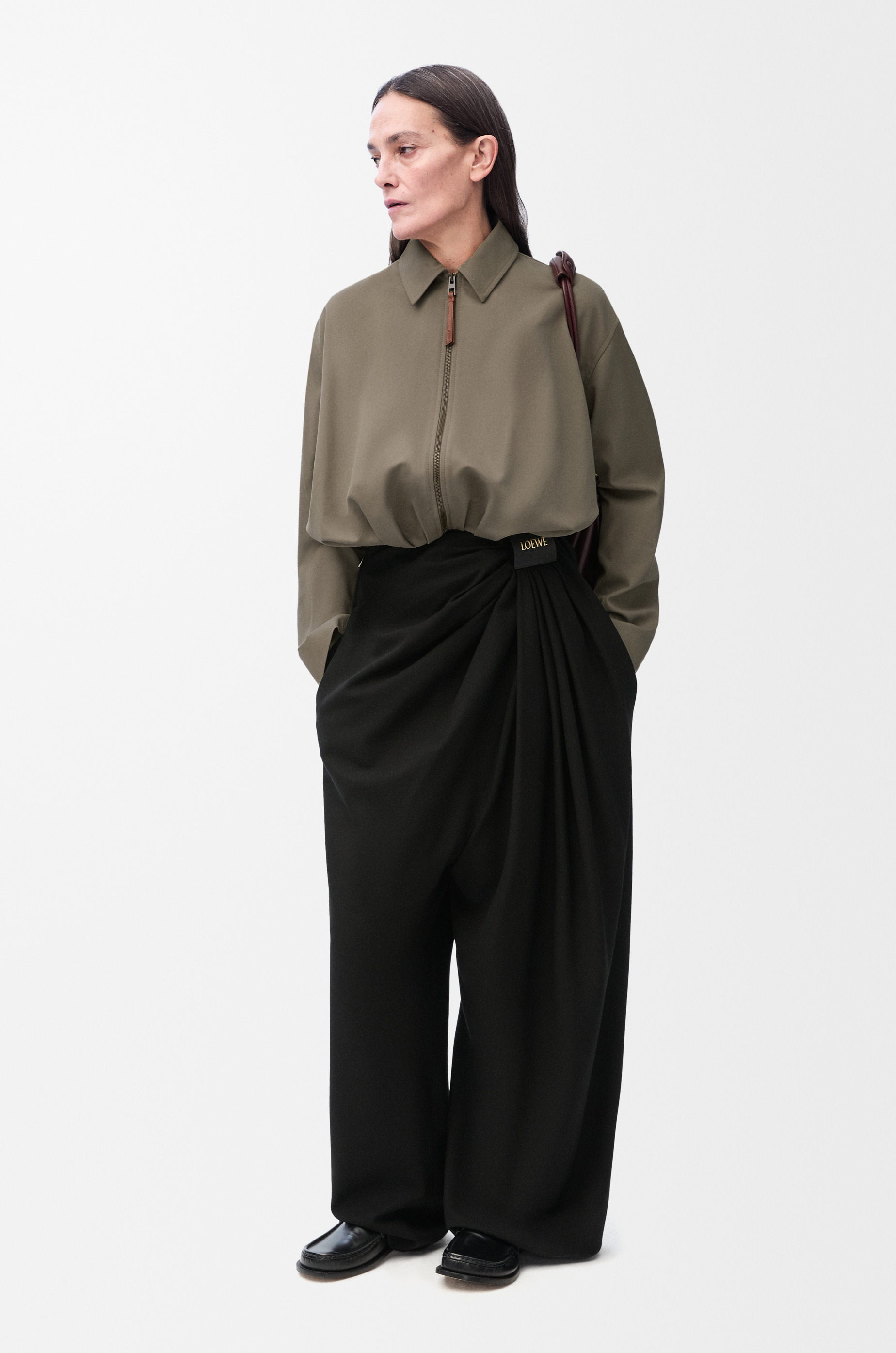 Draped jacket in cotton and silk - 3