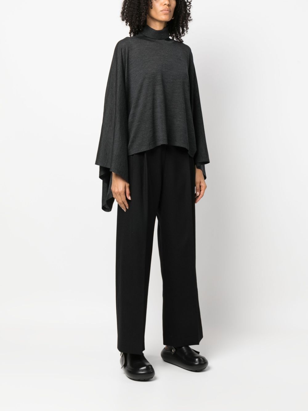 mock-neck wool jumper - 3