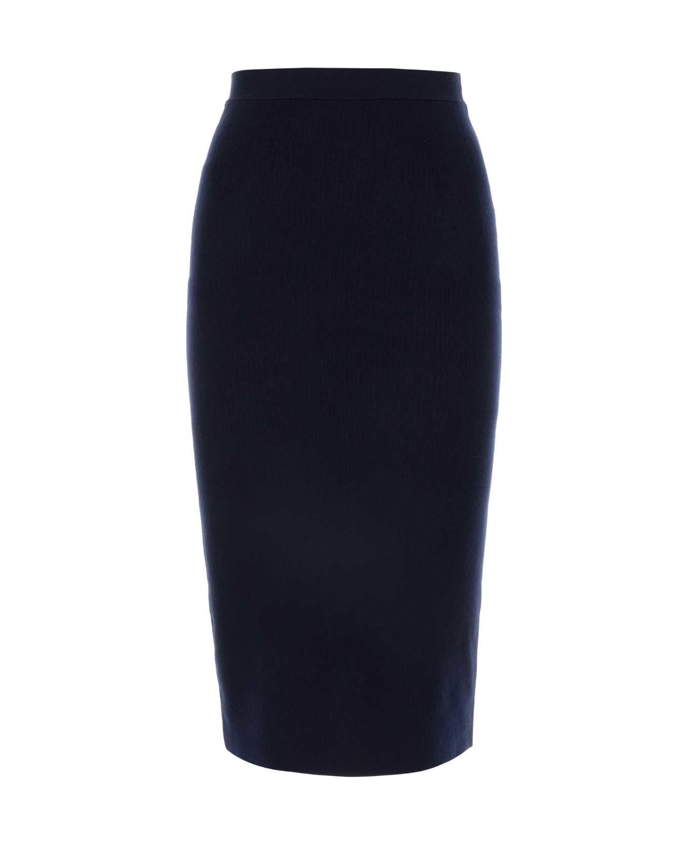 スカート BOTTEGA VENETA DARK BLUE CASHMERE BLEND SKIRT Bottega Veneta Dark Blue Cashmere Blend Skirt | italist