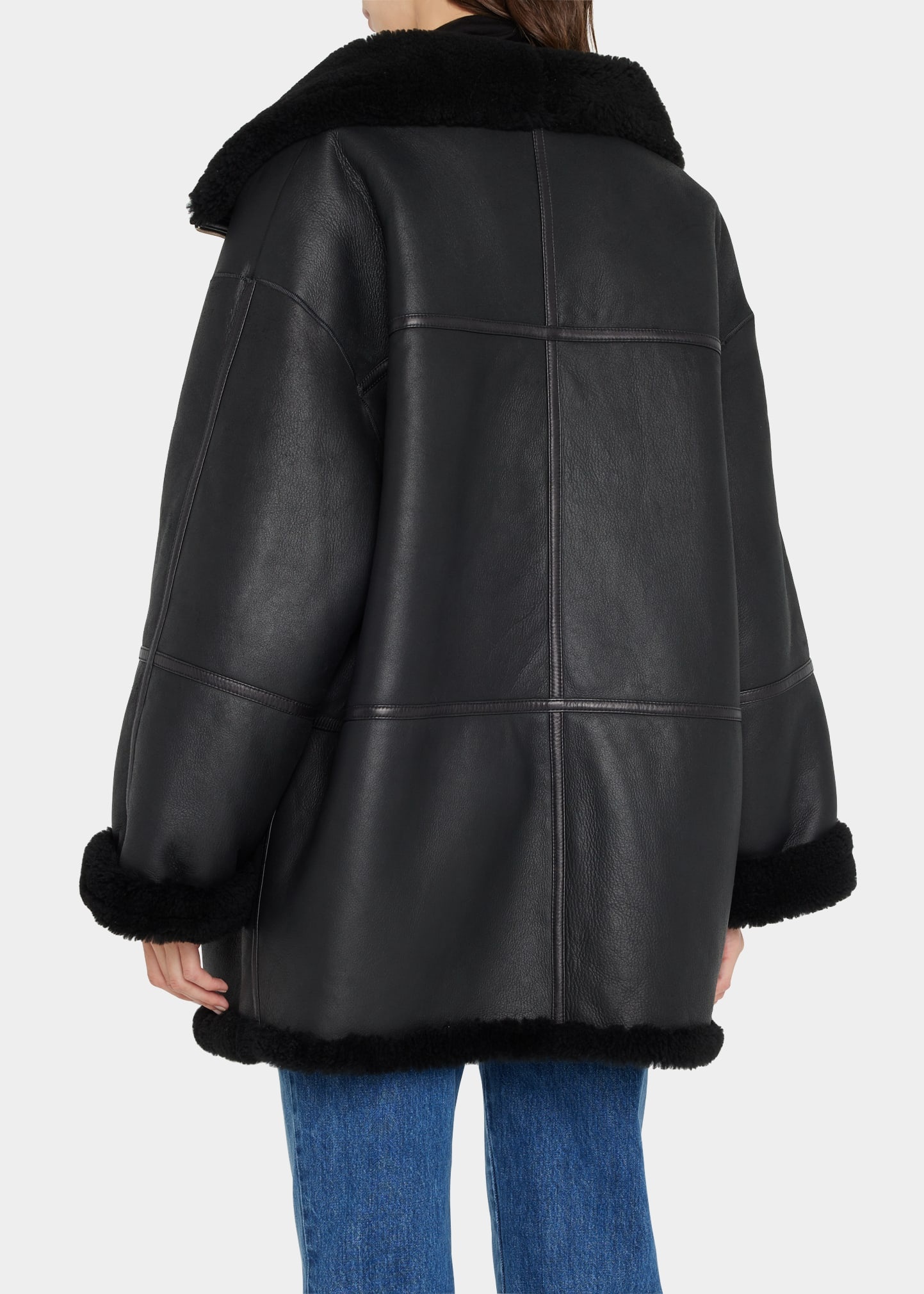 Signature Shearling Oversize Jacket - 3