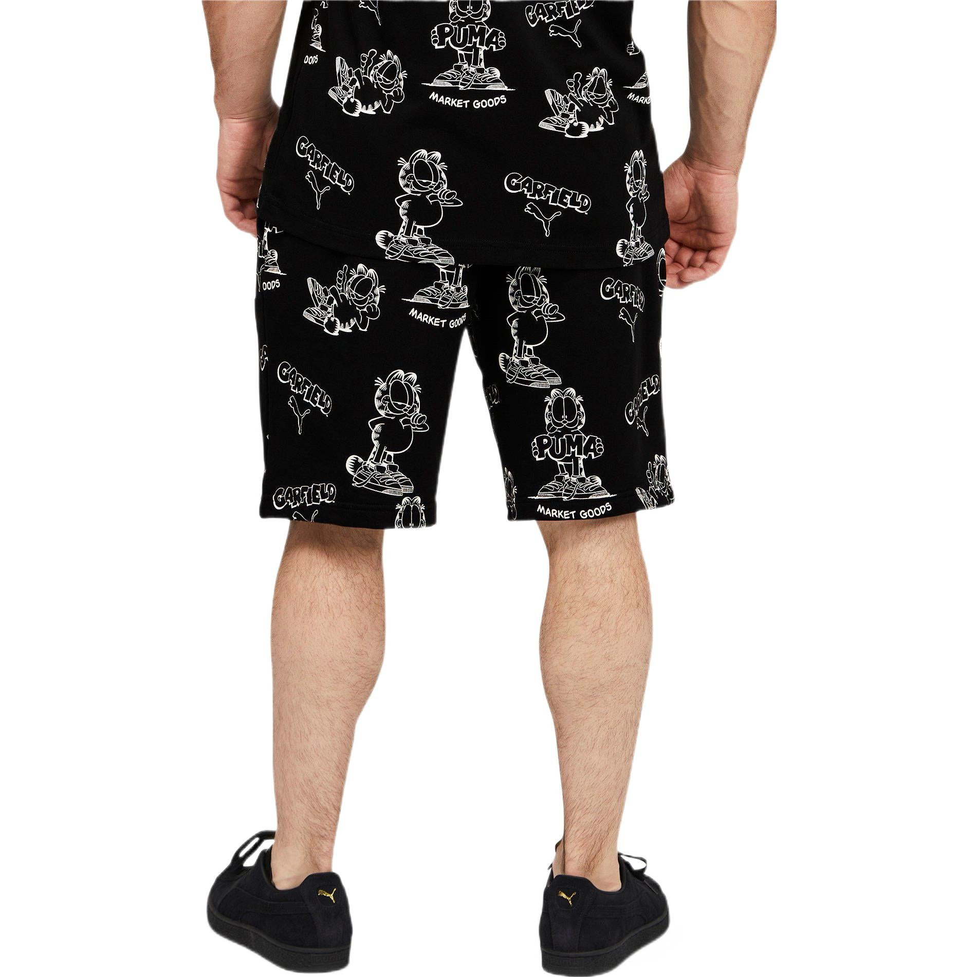 PUMA x Garfield All Over Printed Shorts 'Black' 534437-01 - 4