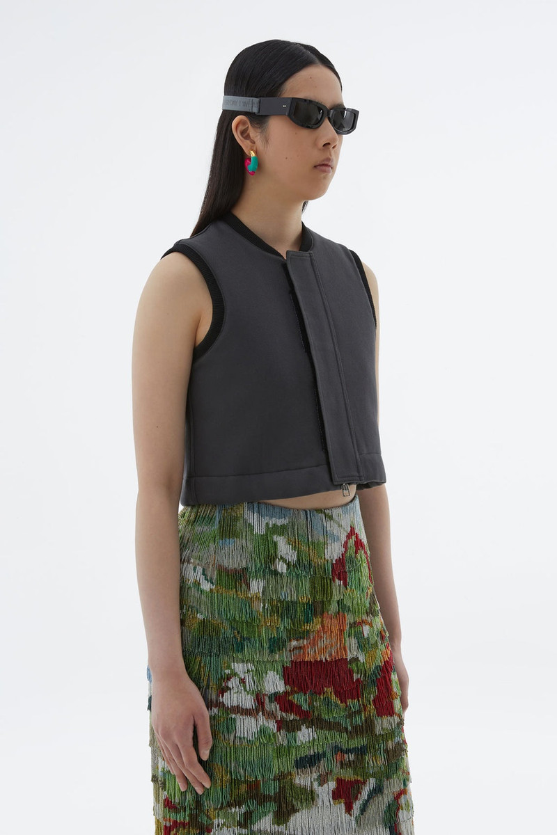 BELLIDENTRO CROPPED DENIM VEST 1