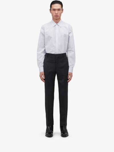 Alexander McQueen Men's Tailored Cigarette Trousers in Charcoal outlook