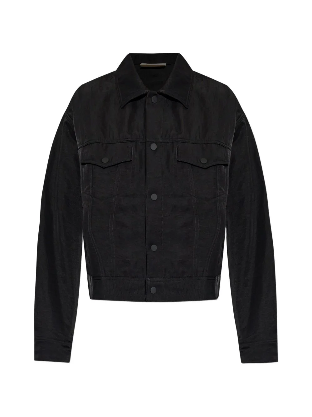 logo-patch shirt jacket - 1