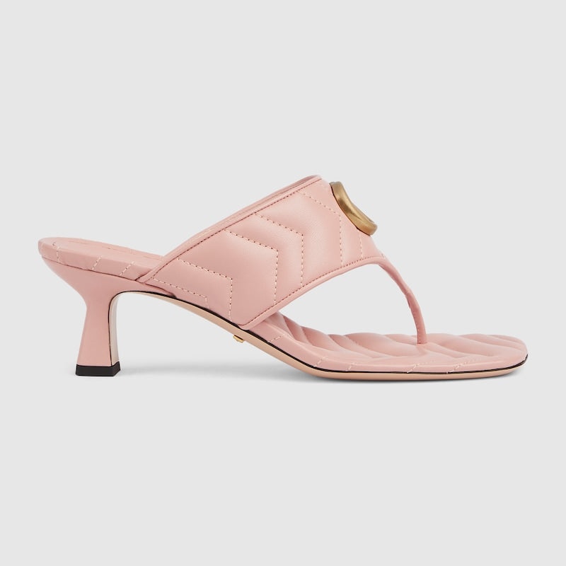 Gucci Double G Thong Heeled Sandals - 1