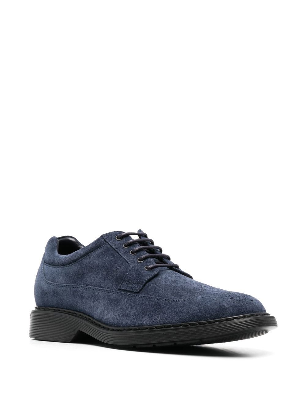 lace-up suede brogues - 2