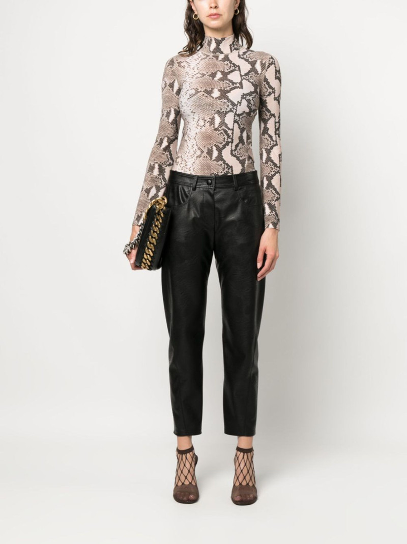 Stella McCartney leopard-print high neck top outlook