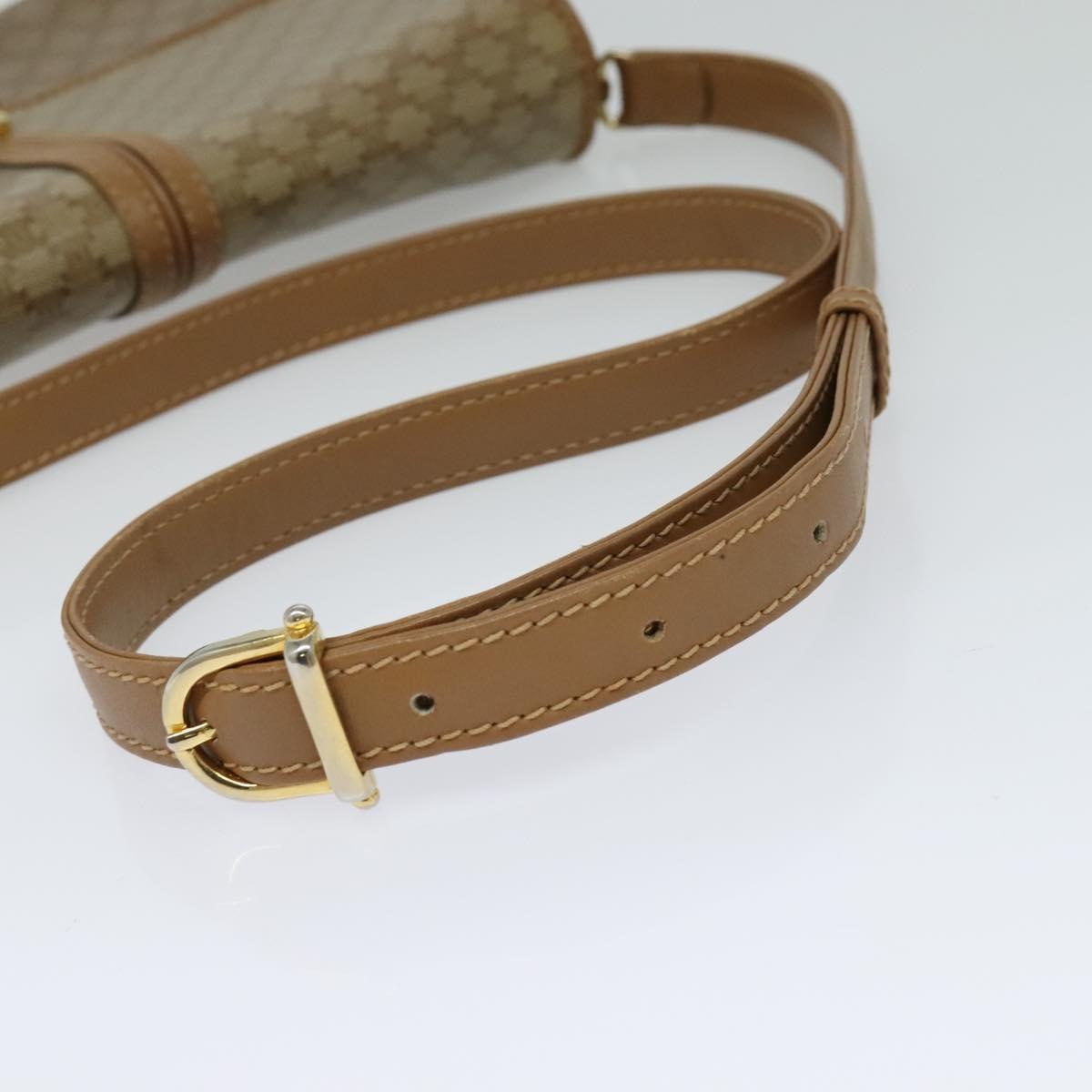 CELINE Macadam Canvas Shoulder Bag Pvc Leather Beige - 7