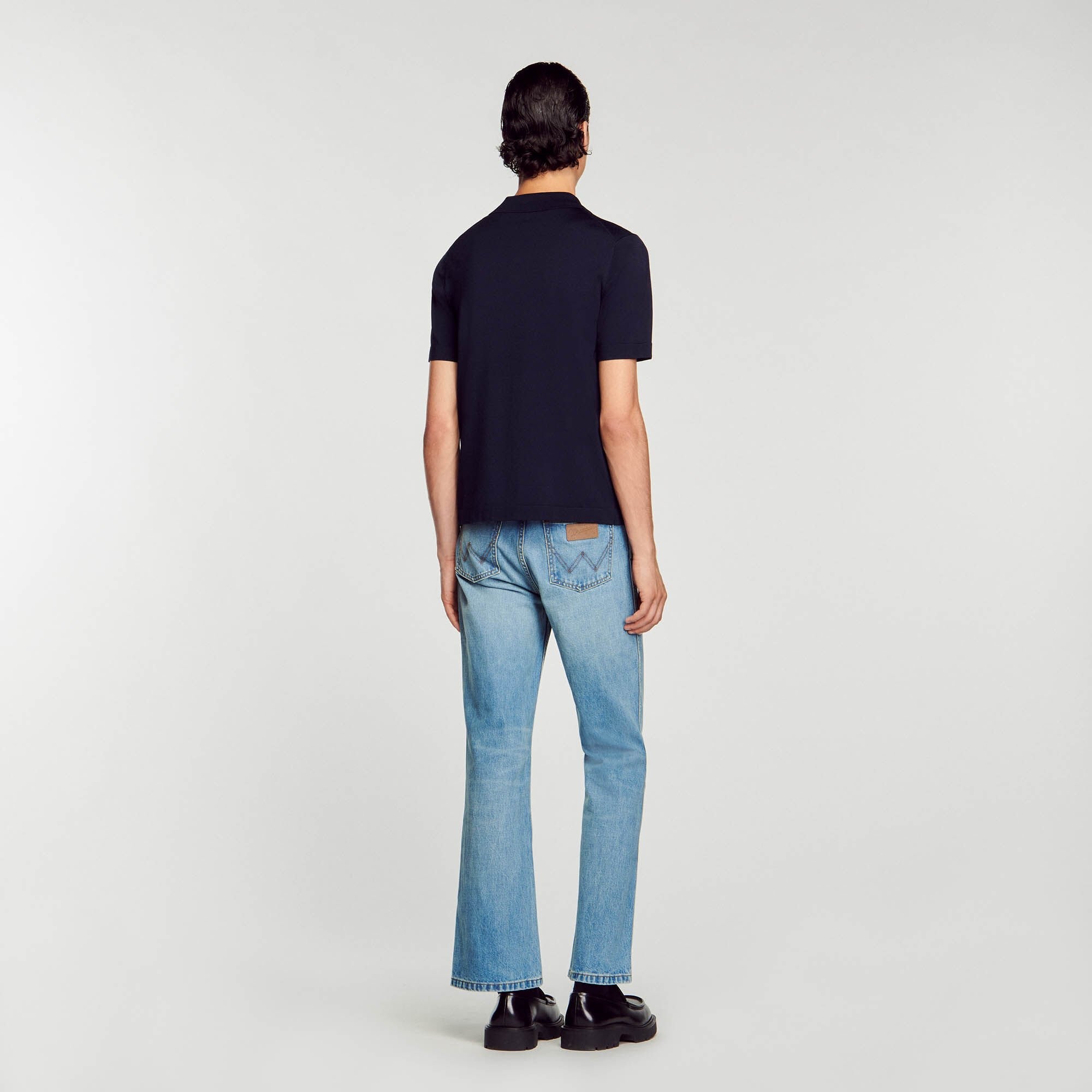 KNITTED POLO SHIRT WITH ZIP COLLAR - 5