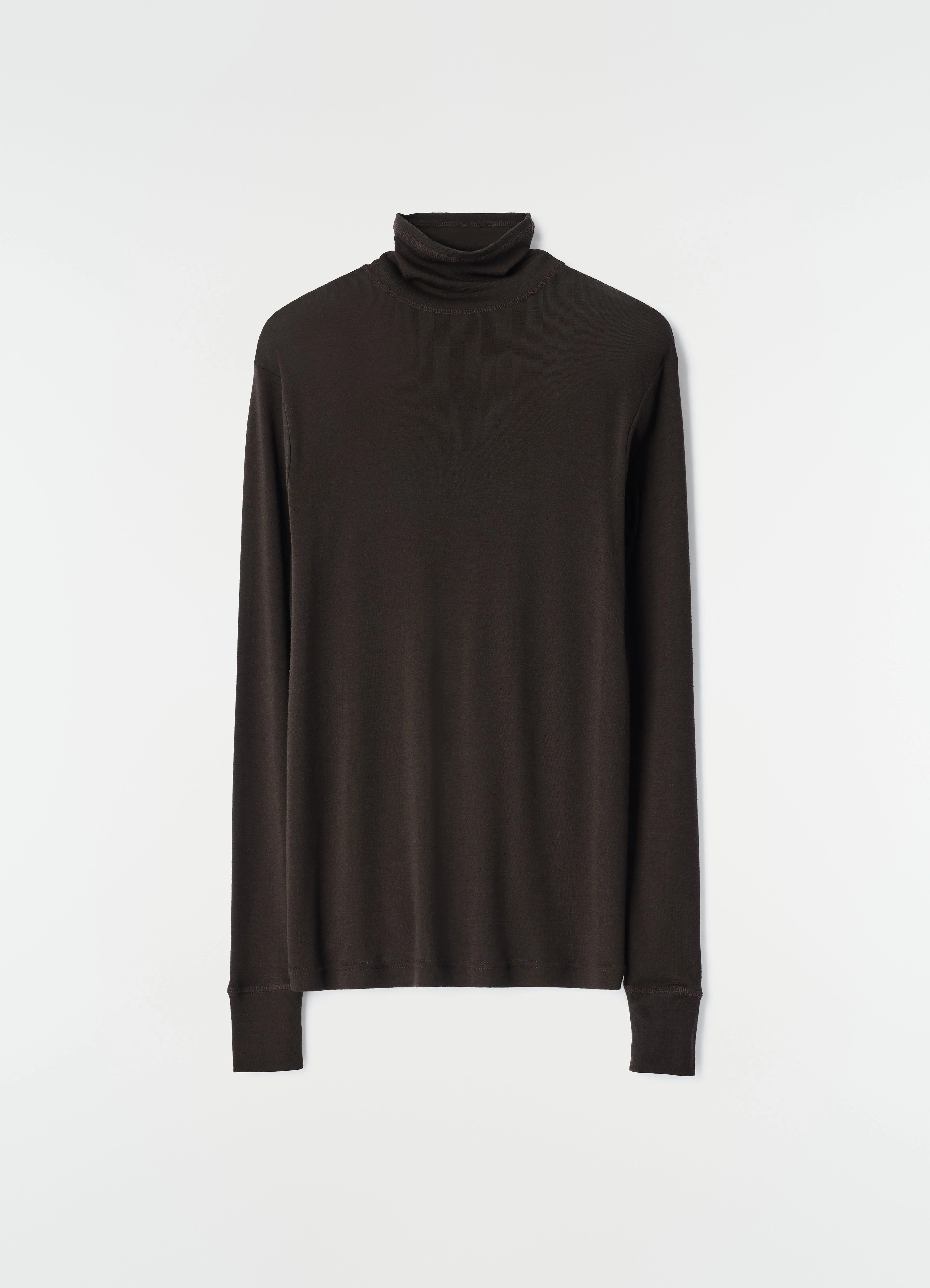 STAND-COLLAR TOP IN WOOL AND SILK JERSEY - 1