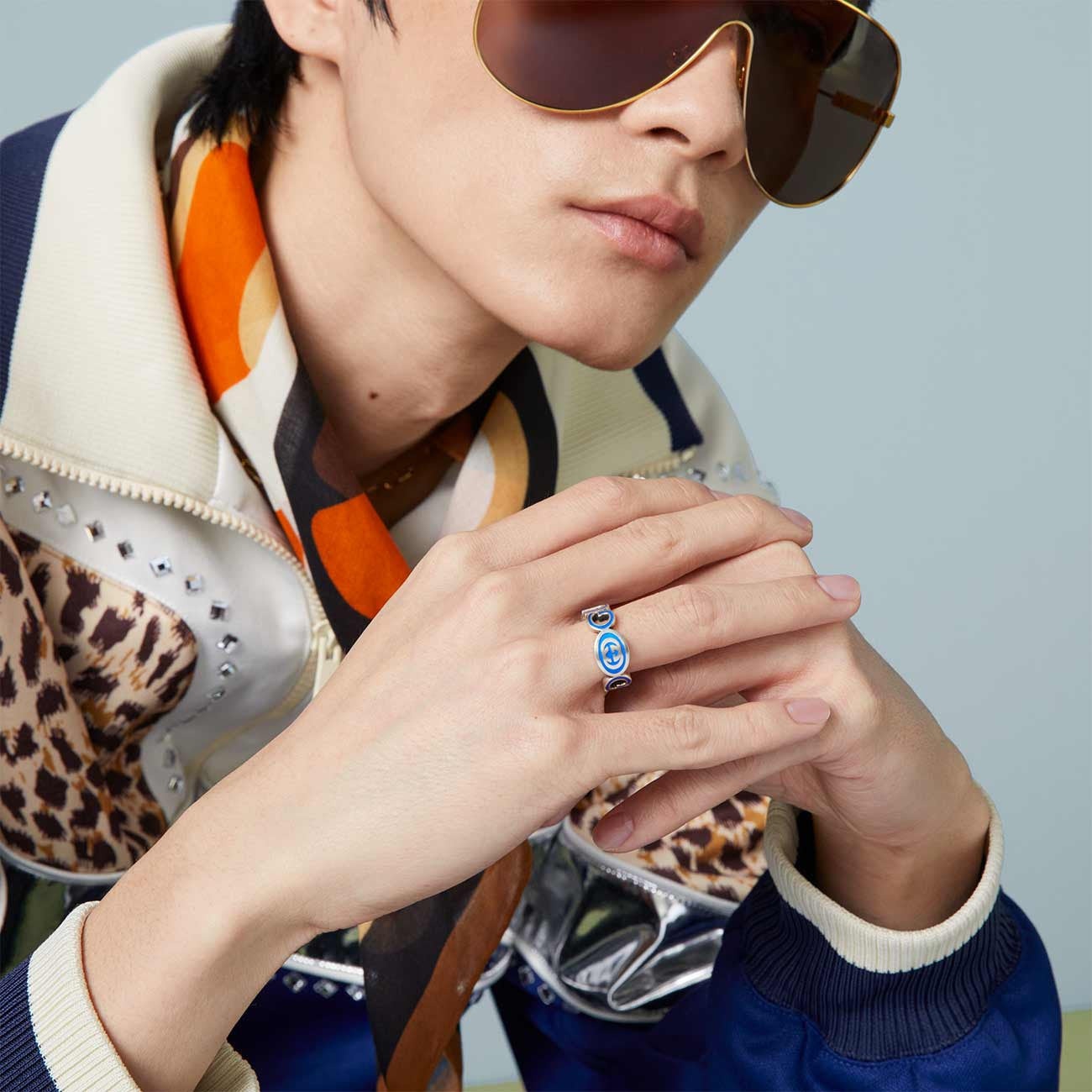 Gucci Interlocking G Enamel Ring - 4