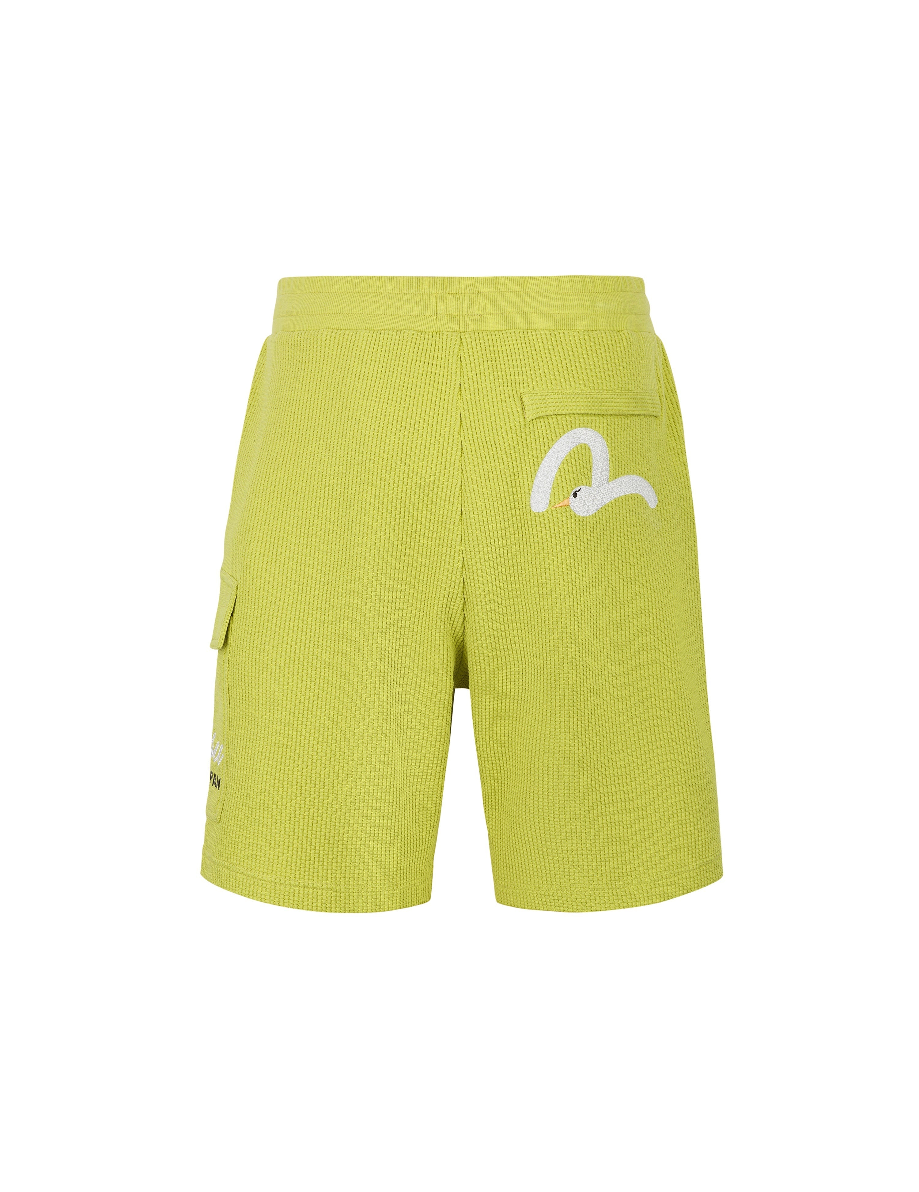 Seagull and Logo Embroidery Fashion Fit Waffle Sweatshorts - 11