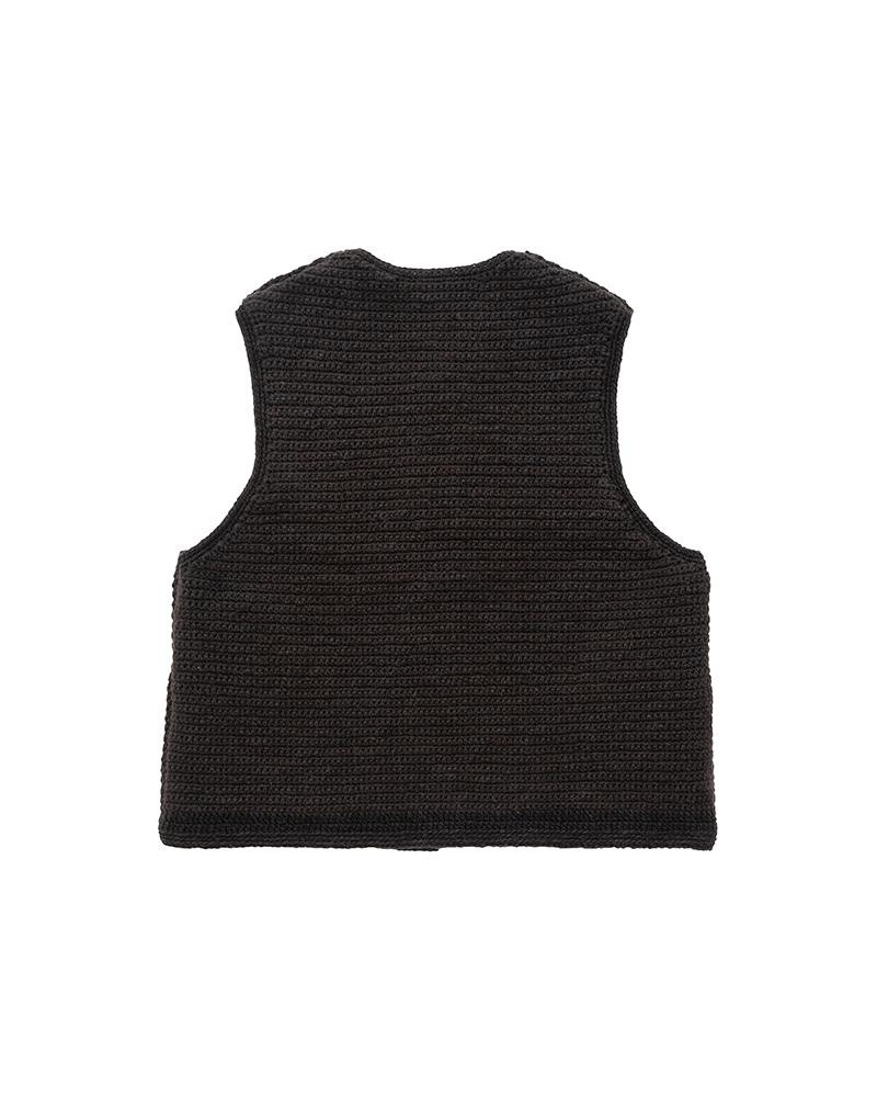 visvim CROCHET KNIT VEST (N.D.) BLACK outlook