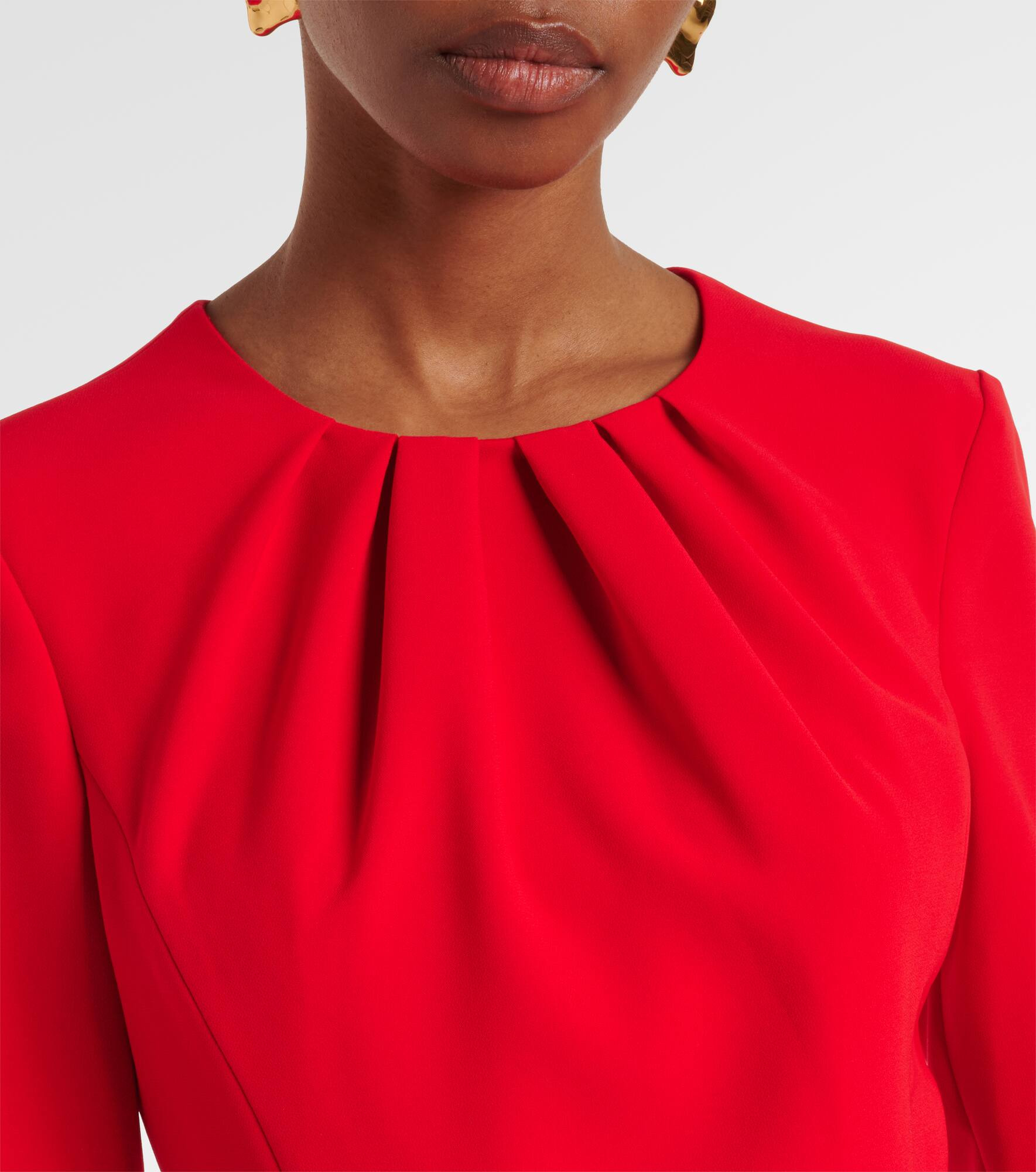 Belted crêpe midi dress - 4