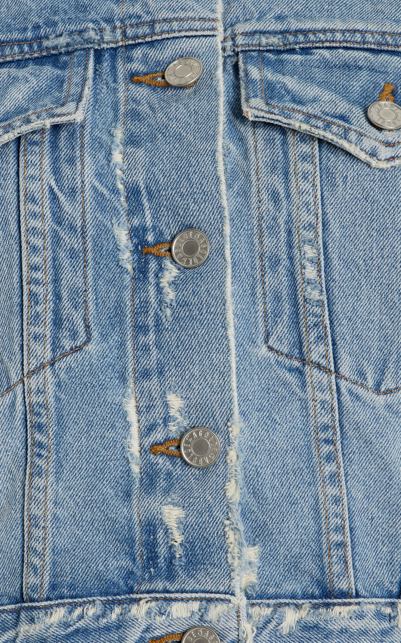 Leo Cropped Denim Vest light wash 5