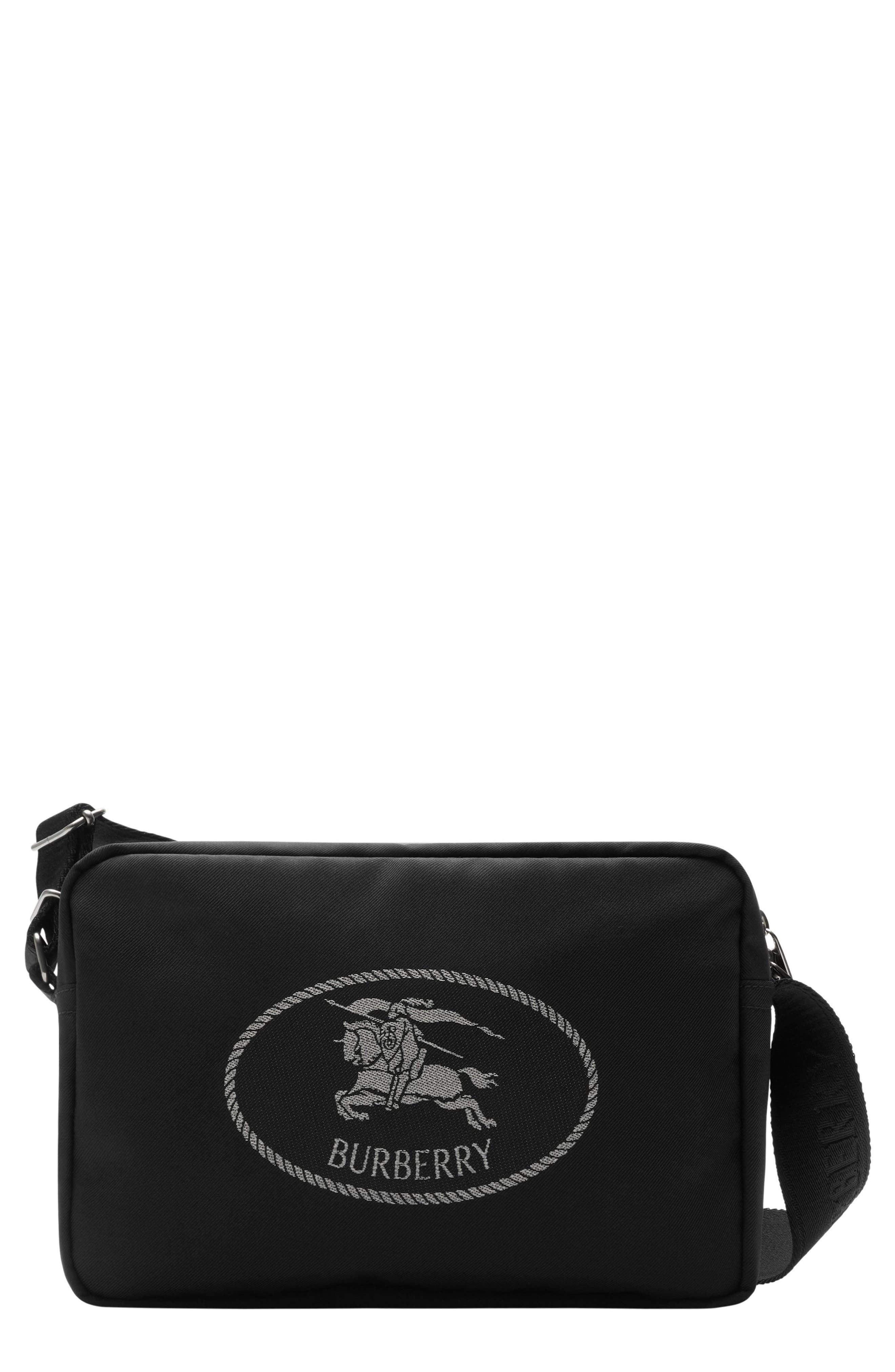 burberry Orkney EKD Canvas Crossbody Bag in Black at Nordstrom - 1